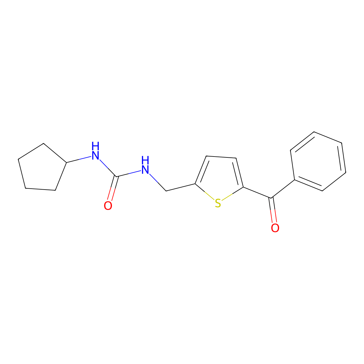 1-((5-Benzoylthiophen-2-yl)methyl)-3-cyclopentylurea molecular structure, CAS 1797276-63-1