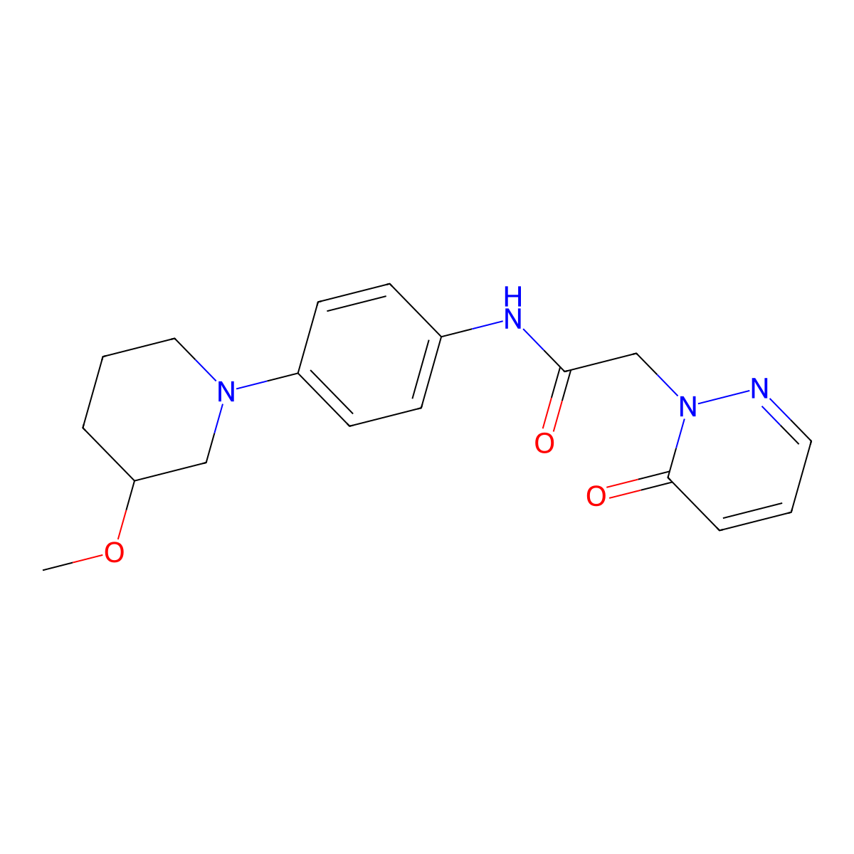 N-(4-(3-methoxypiperidin-1-yl)phenyl)-2-(6-oxopyridazin-1(6H)-yl)acetamide molecular structure, CAS 1797279-00-5