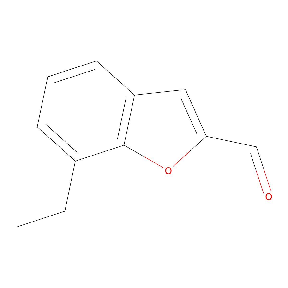 7-Ethyl-1-benzofuran-2-carbaldehyde molecular structure, CAS 179728-76-8