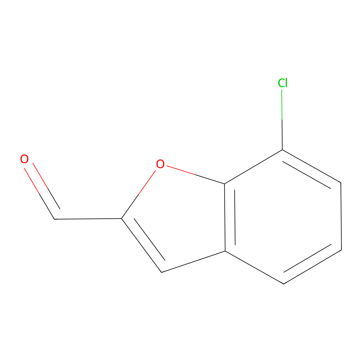 7-Chloro-1-benzofuran-2-carbaldehyde molecular structure, CAS 179728-80-4