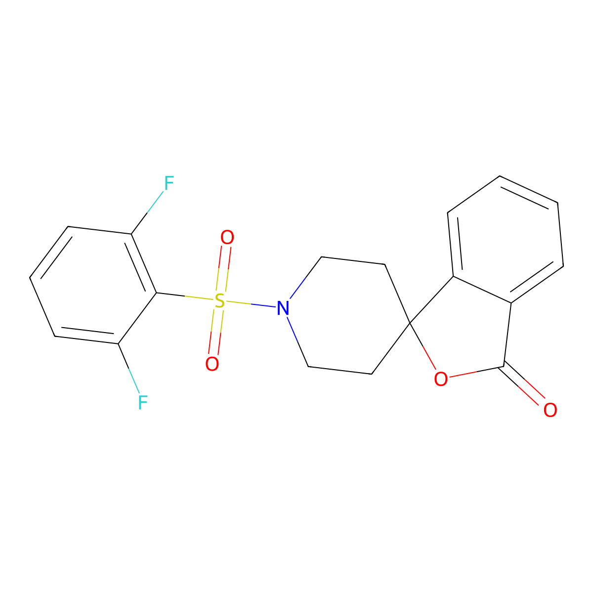 1'-((2,6-difluorophenyl)sulfonyl)-3H-spiro[isobenzofuran-1,4'-piperidin]-3-one molecular structure, CAS 1797280-68-2
