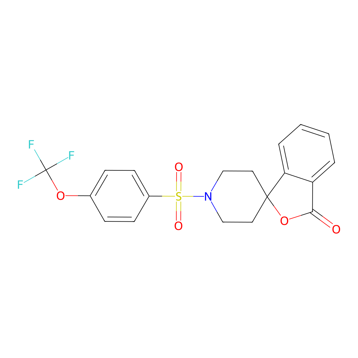 1'-((4-(trifluoromethoxy)phenyl)sulfonyl)-3H-spiro[isobenzofuran-1,4'-piperidin]-3-one molecular structure, CAS 1797280-72-8