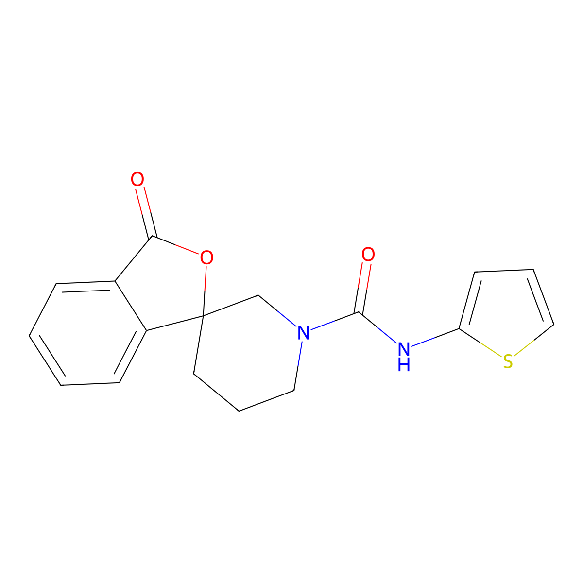3-oxo-N-(thiophen-2-yl)-3H-spiro[2-benzofuran-1,3'-piperidine]-1'-carboxamide molecular structure, CAS 1797280-78-4