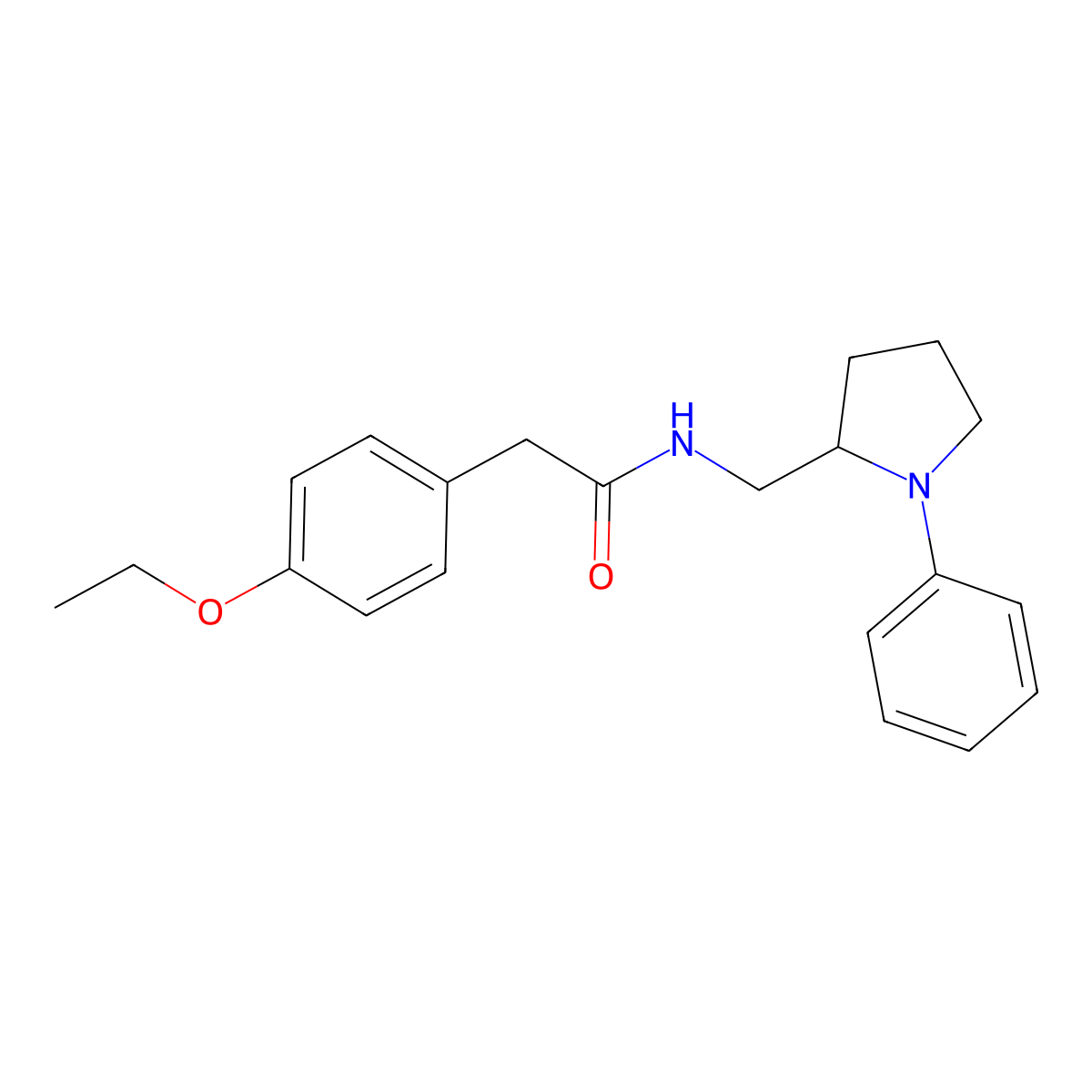 2-(4-ethoxyphenyl)-N-[(1-phenylpyrrolidin-2-yl)methyl]acetamide molecular structure, CAS 1797280-92-2
