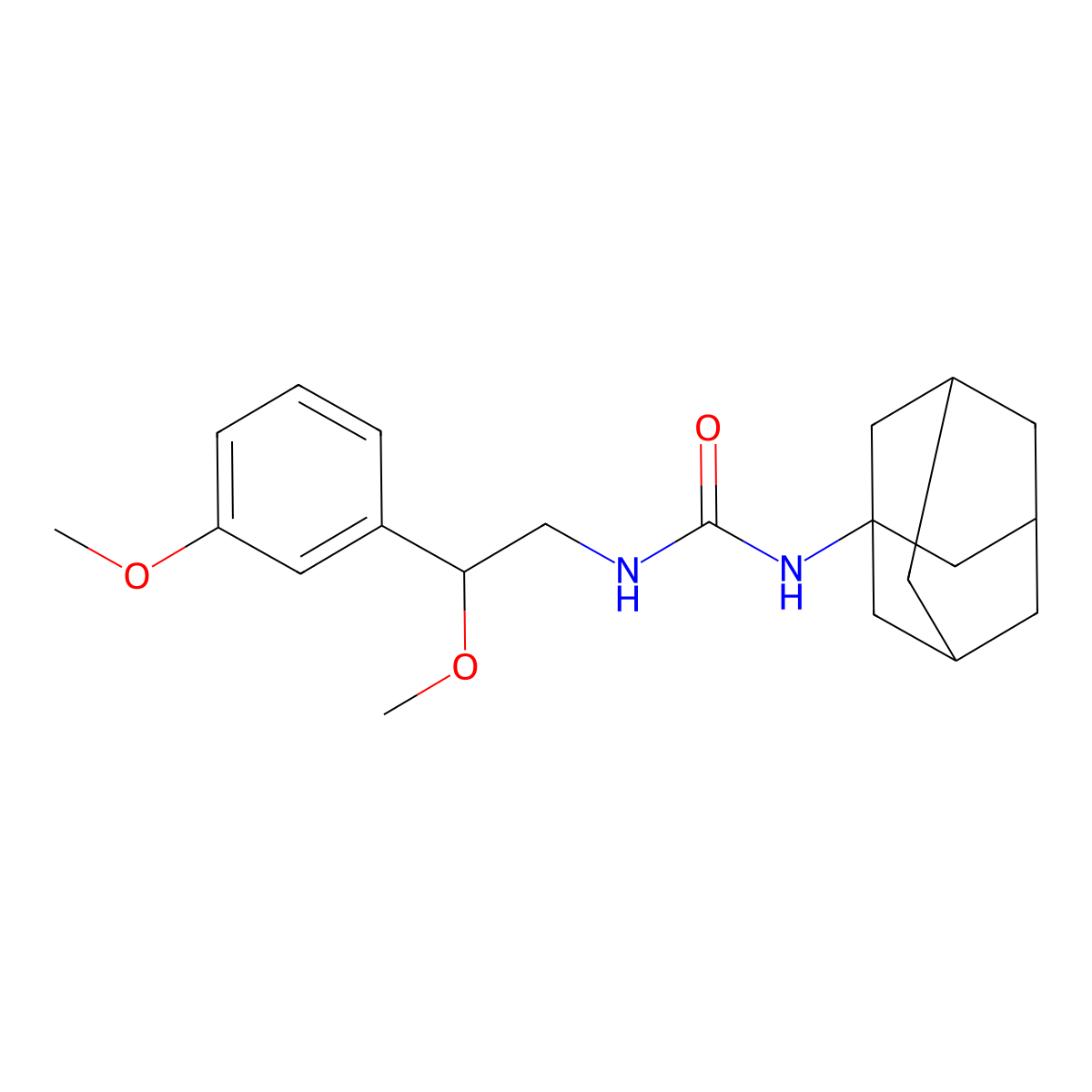 3-(Adamantan-1-yl)-1-[2-methoxy-2-(3-methoxyphenyl)ethyl]urea molecular structure, CAS 1797281-81-2