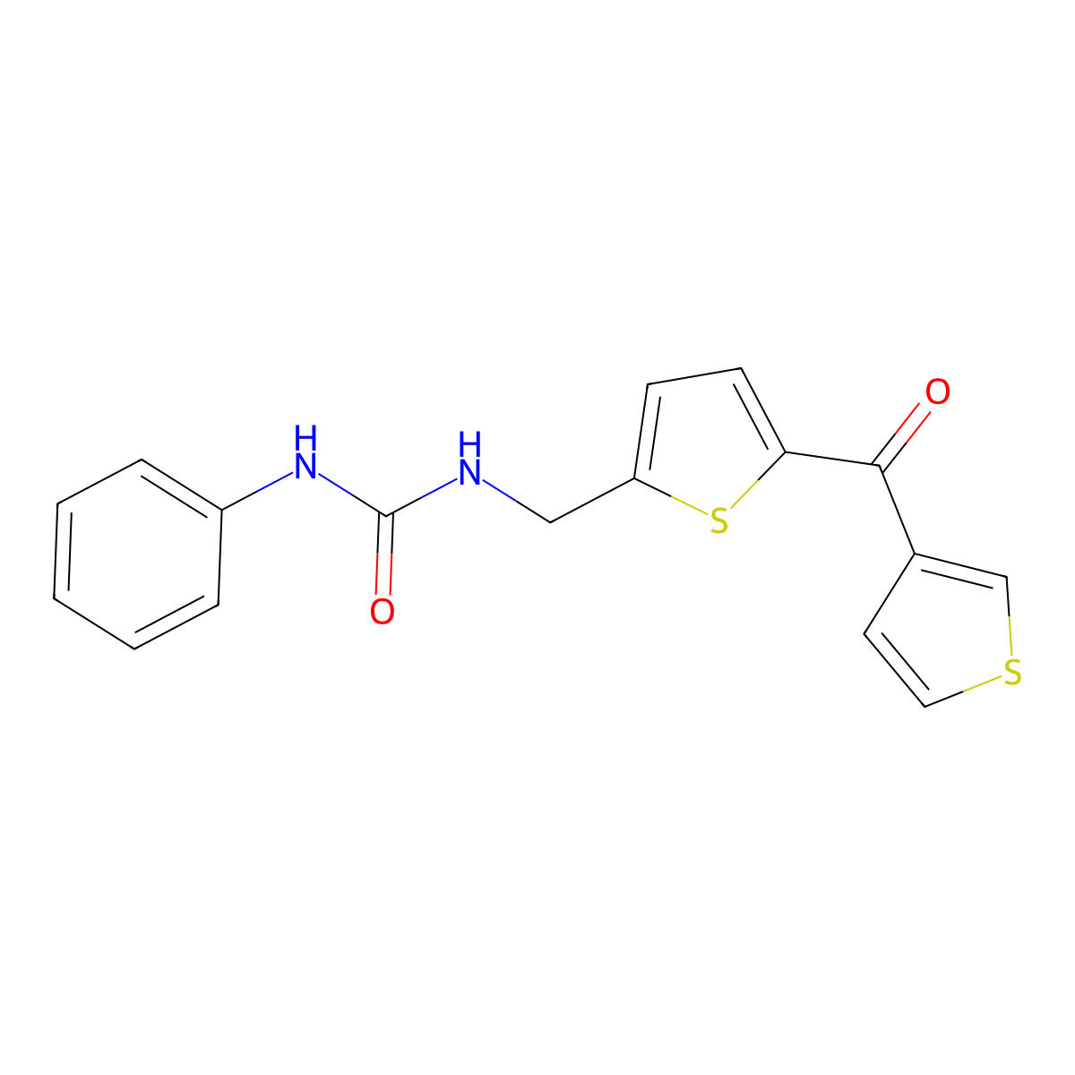 1-Phenyl-3-((5-(thiophene-3-carbonyl)thiophen-2-yl)methyl)urea molecular structure, CAS 1797282-06-4