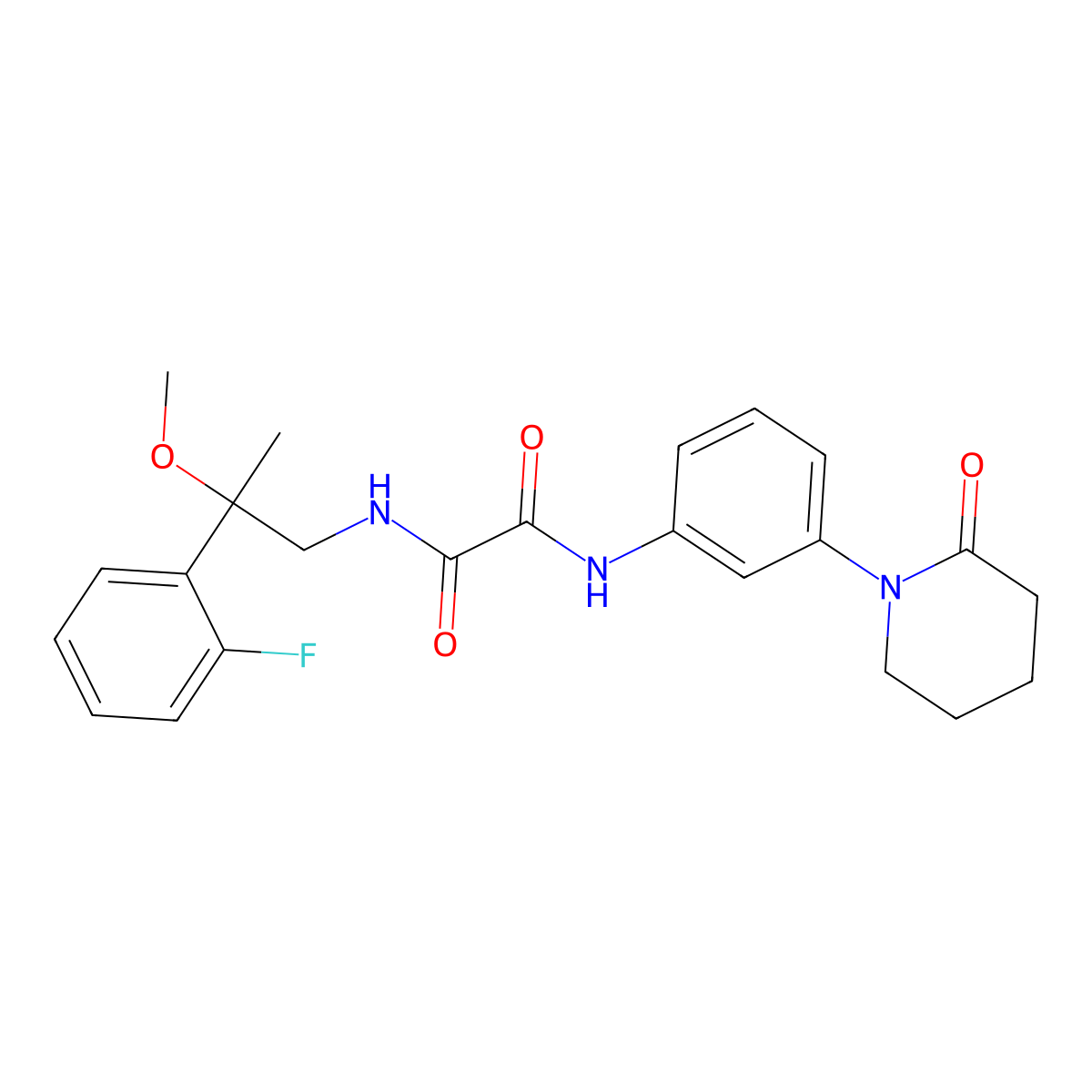 N1-(2-(2-fluorophenyl)-2-methoxypropyl)-N2-(3-(2-oxopiperidin-1-yl)phenyl)oxalamide molecular structure, CAS 1797282-12-2