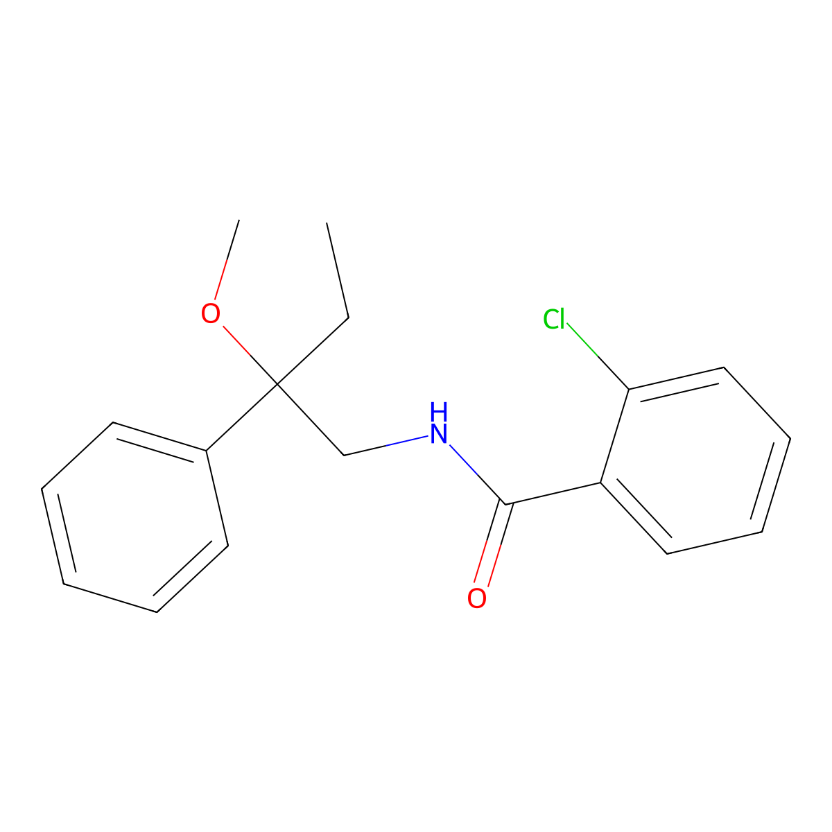 2-chloro-N-(2-methoxy-2-phenylbutyl)benzamide molecular structure, CAS 1797282-21-3