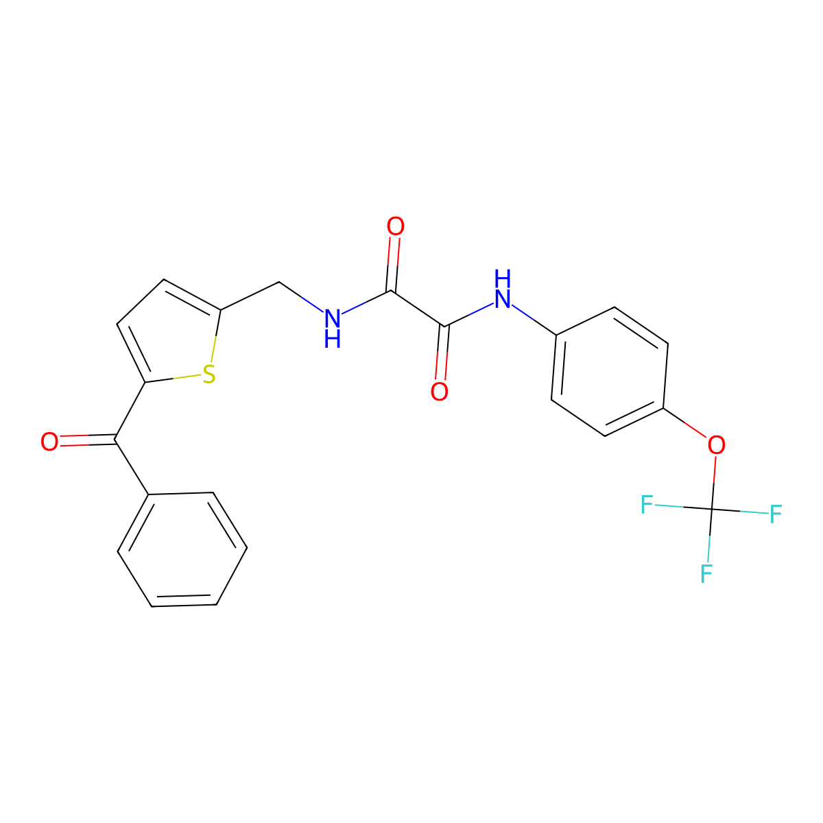 N1-((5-benzoylthiophen-2-yl)methyl)-N2-(4-(trifluoromethoxy)phenyl)oxalamide molecular structure, CAS 1797282-35-9