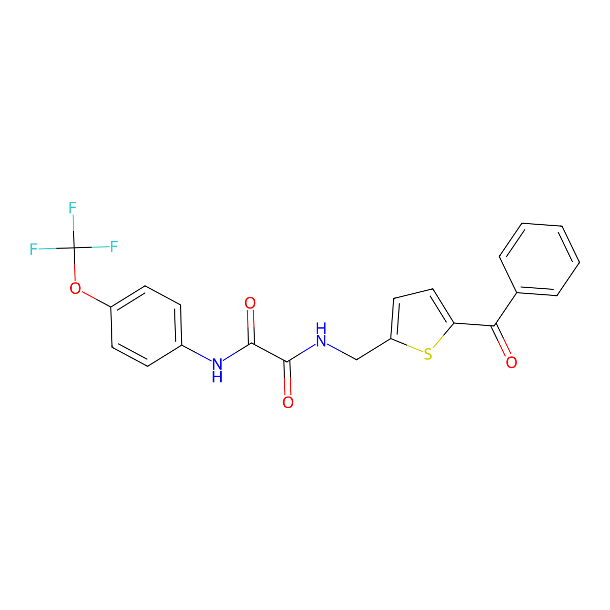 N1-((5-benzoylthiophen-2-yl)methyl)-N2-(4-(trifluoromethoxy)phenyl)oxalamide molecular structure, CAS 1797282-35-9