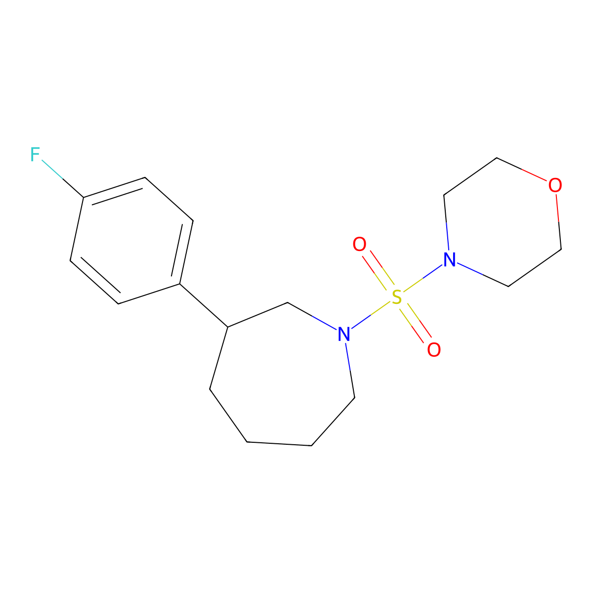 4-((3-(4-Fluorophenyl)azepan-1-yl)sulfonyl)morpholine molecular structure, CAS 1797284-01-5