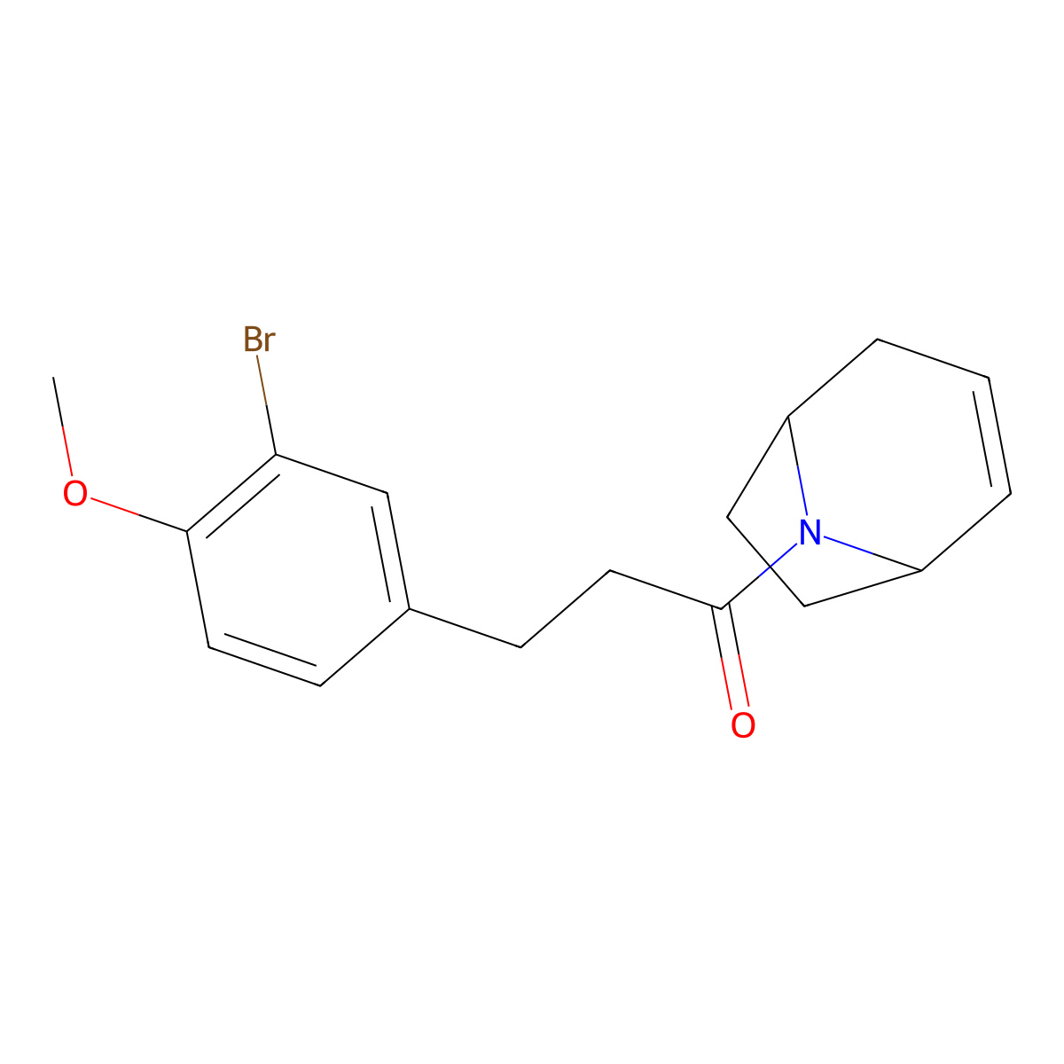 1-((1R,5S)-8-azabicyclo[3.2.1]oct-2-en-8-yl)-3-(3-bromo-4-methoxyphenyl)propan-1-one molecular structure, CAS 1797286-45-3