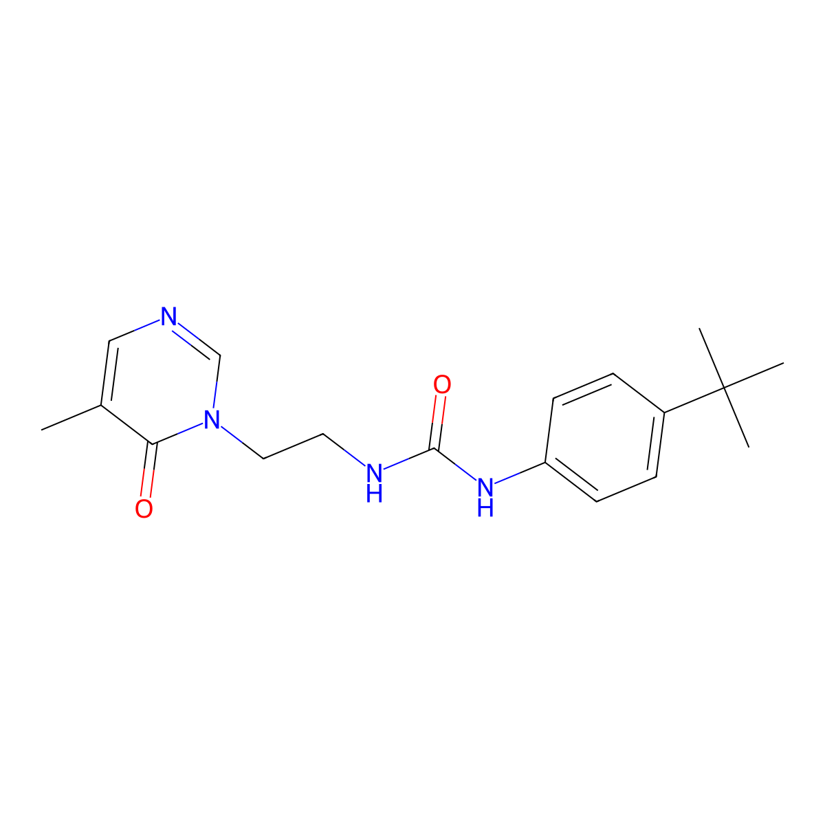1-(4-(tert-butyl)phenyl)-3-(2-(5-methyl-6-oxopyrimidin-1(6H)-yl)ethyl)urea molecular structure, CAS 1797289-37-2