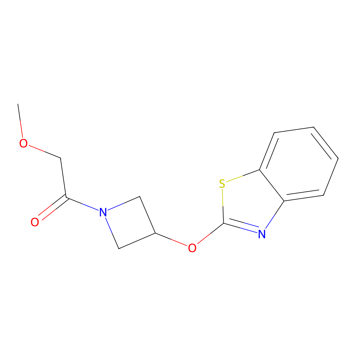 1-(3-(Benzo[d]thiazol-2-yloxy)azetidin-1-yl)-2-methoxyethanone molecular structure, CAS 1797289-63-4