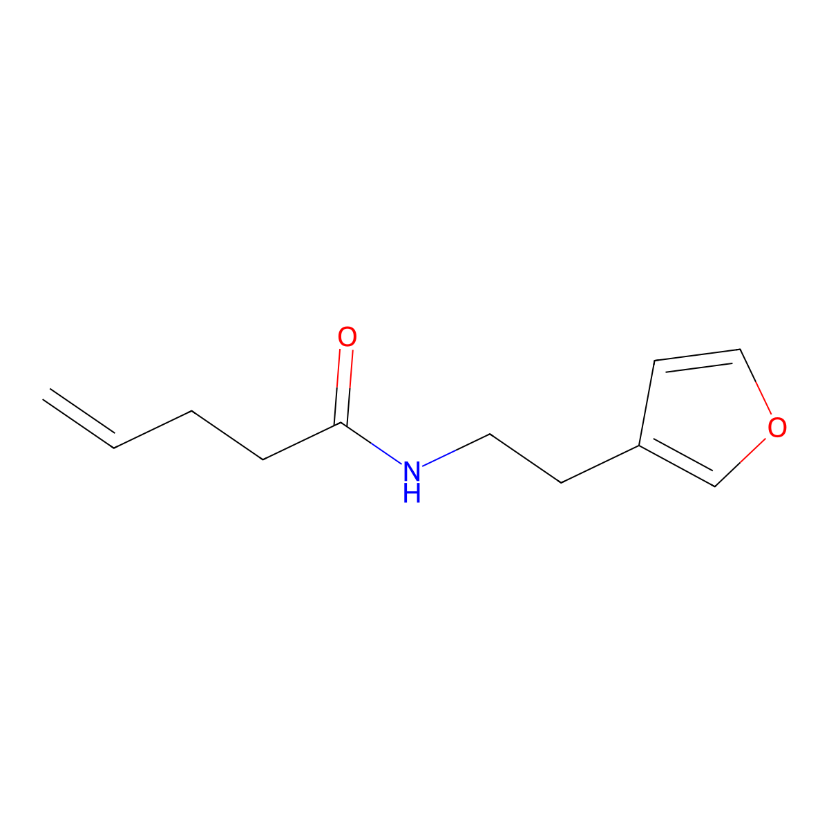 N-(2-(furan-3-yl)ethyl)pent-4-enamide molecular structure, CAS 1797289-91-8