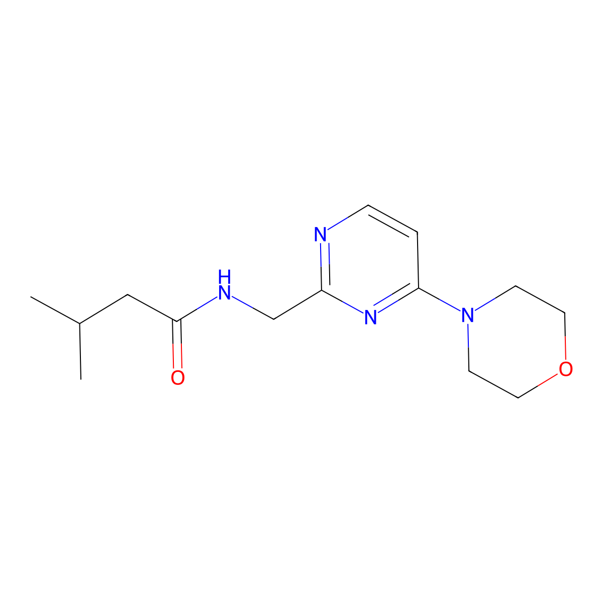3-methyl-N-((4-morpholinopyrimidin-2-yl)methyl)butanamide molecular structure, CAS 1797292-18-2
