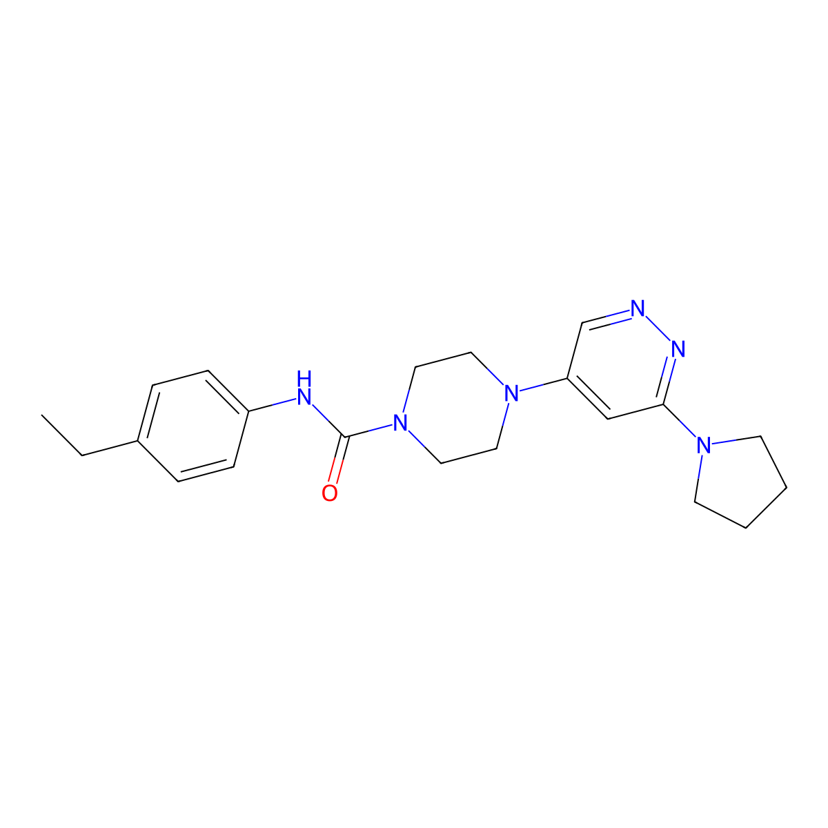 N-(4-Ethylphenyl)-4-[6-(pyrrolidin-1-YL)pyridazin-4-YL]piperazine-1-carboxamide molecular structure, CAS 1797292-72-8