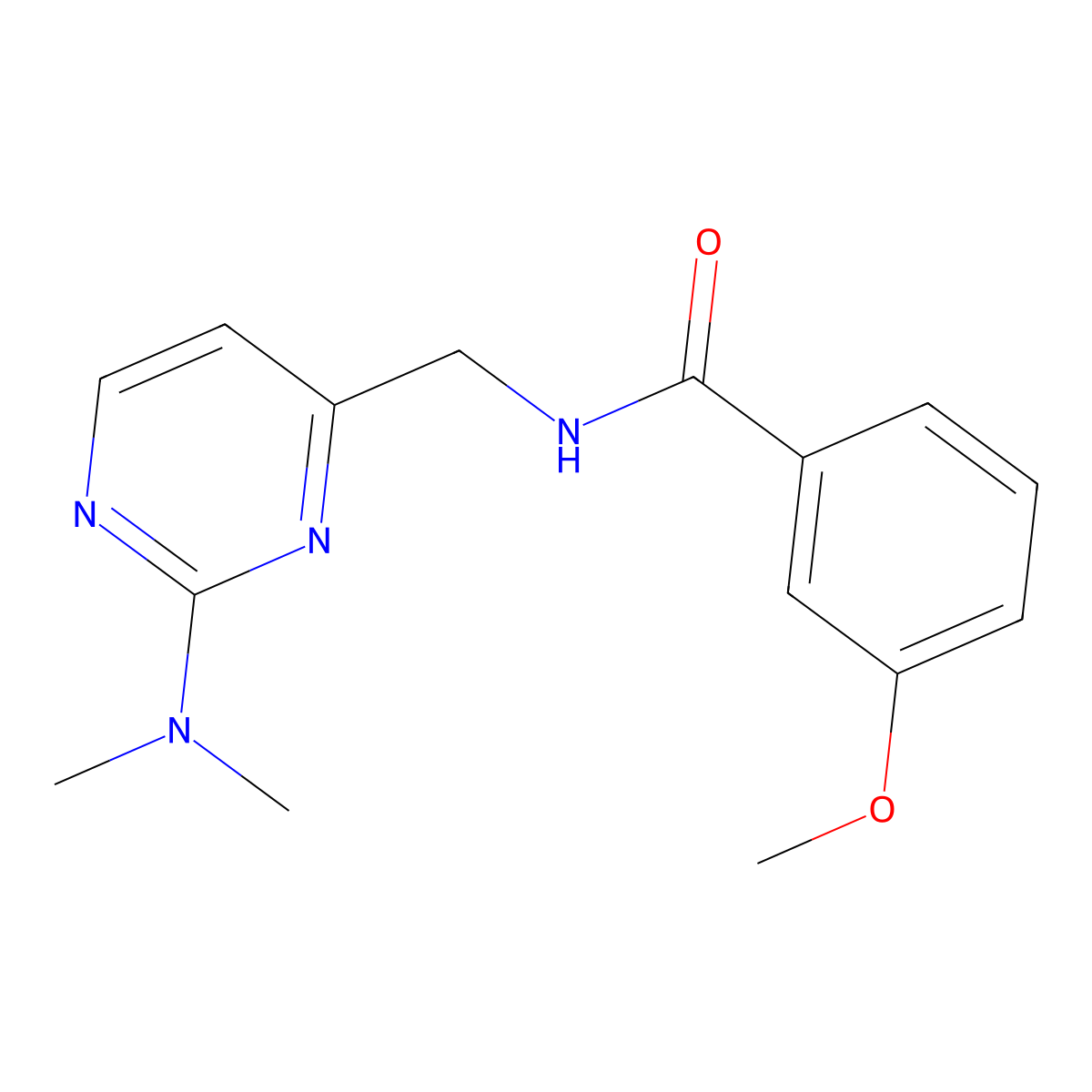 N-{[2-(dimethylamino)pyrimidin-4-yl]methyl}-3-methoxybenzamide molecular structure, CAS 1797292-88-6