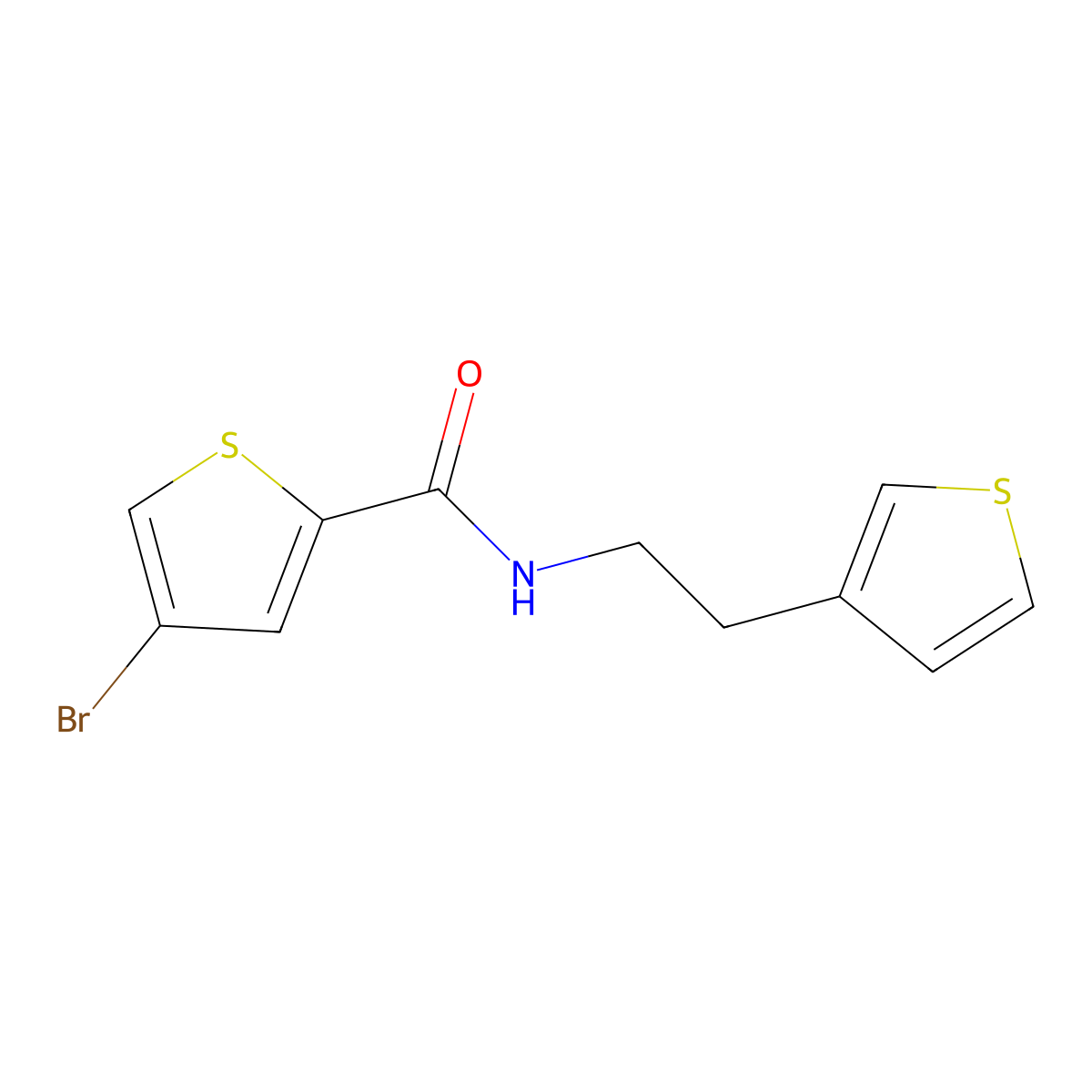 4-Bromo-N-[2-(thiophen-3-YL)ethyl]thiophene-2-carboxamide molecular structure, CAS 1797295-69-2