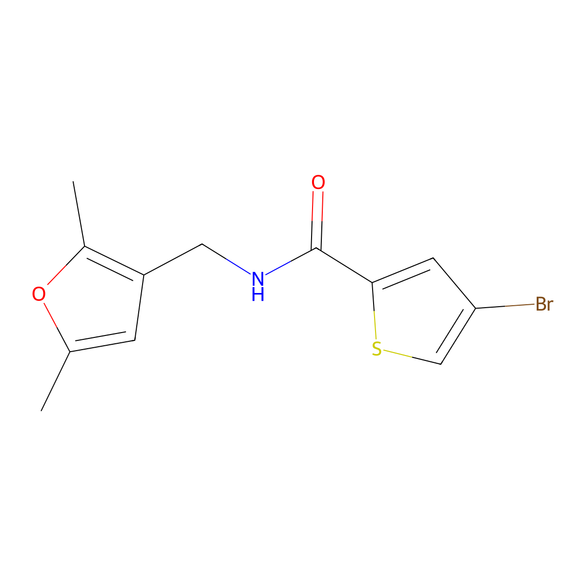 4-Bromo-N-[(2,5-dimethylfuran-3-YL)methyl]thiophene-2-carboxamide molecular structure, CAS 1797296-28-6