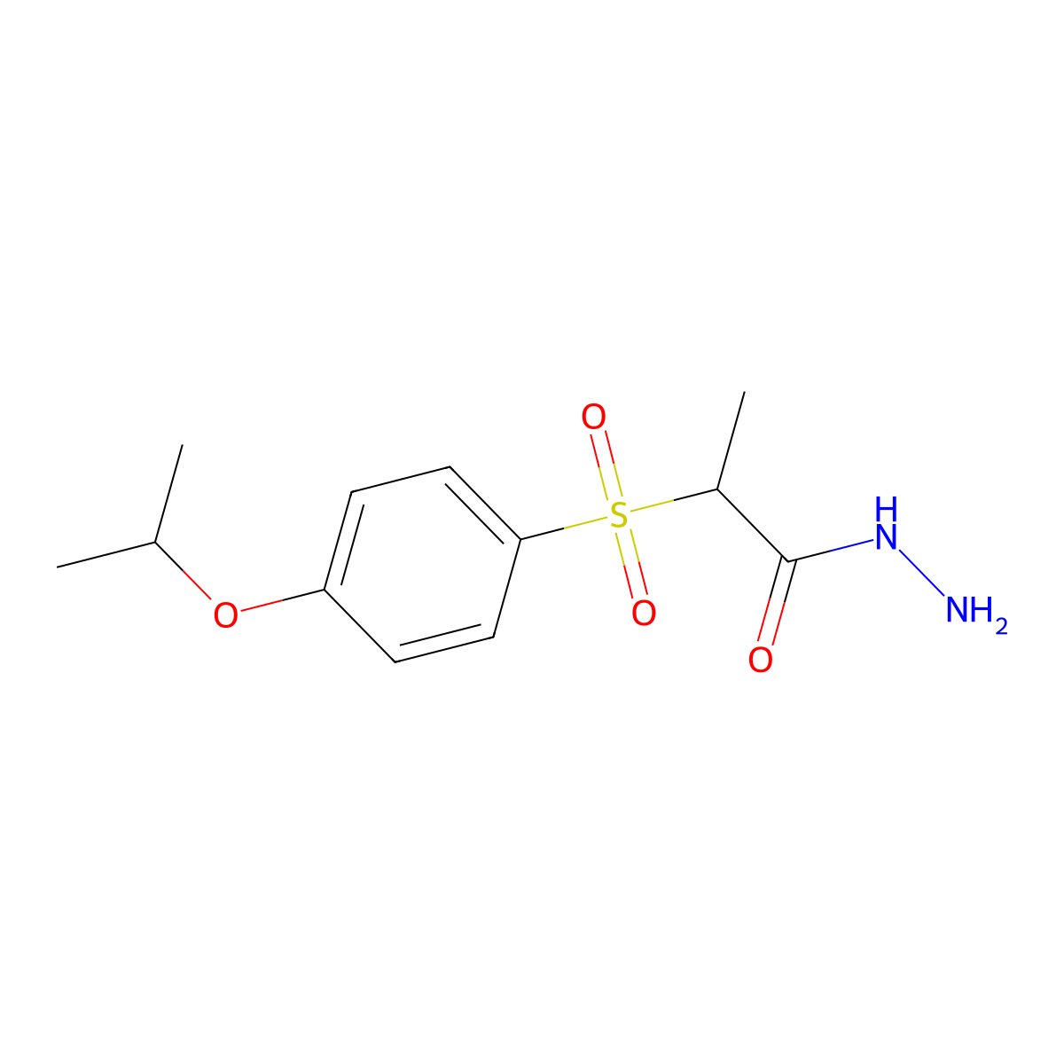 2-[4-(Propan-2-yloxy)benzenesulfonyl]propanehydrazide molecular structure, CAS 1797296-45-7