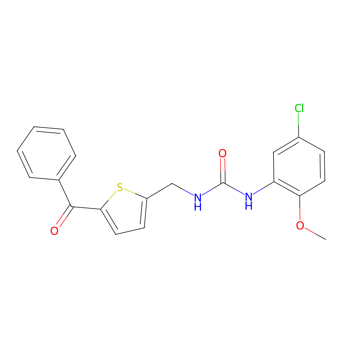 1-((5-Benzoylthiophen-2-yl)methyl)-3-(5-chloro-2-methoxyphenyl)urea molecular structure, CAS 1797299-82-1