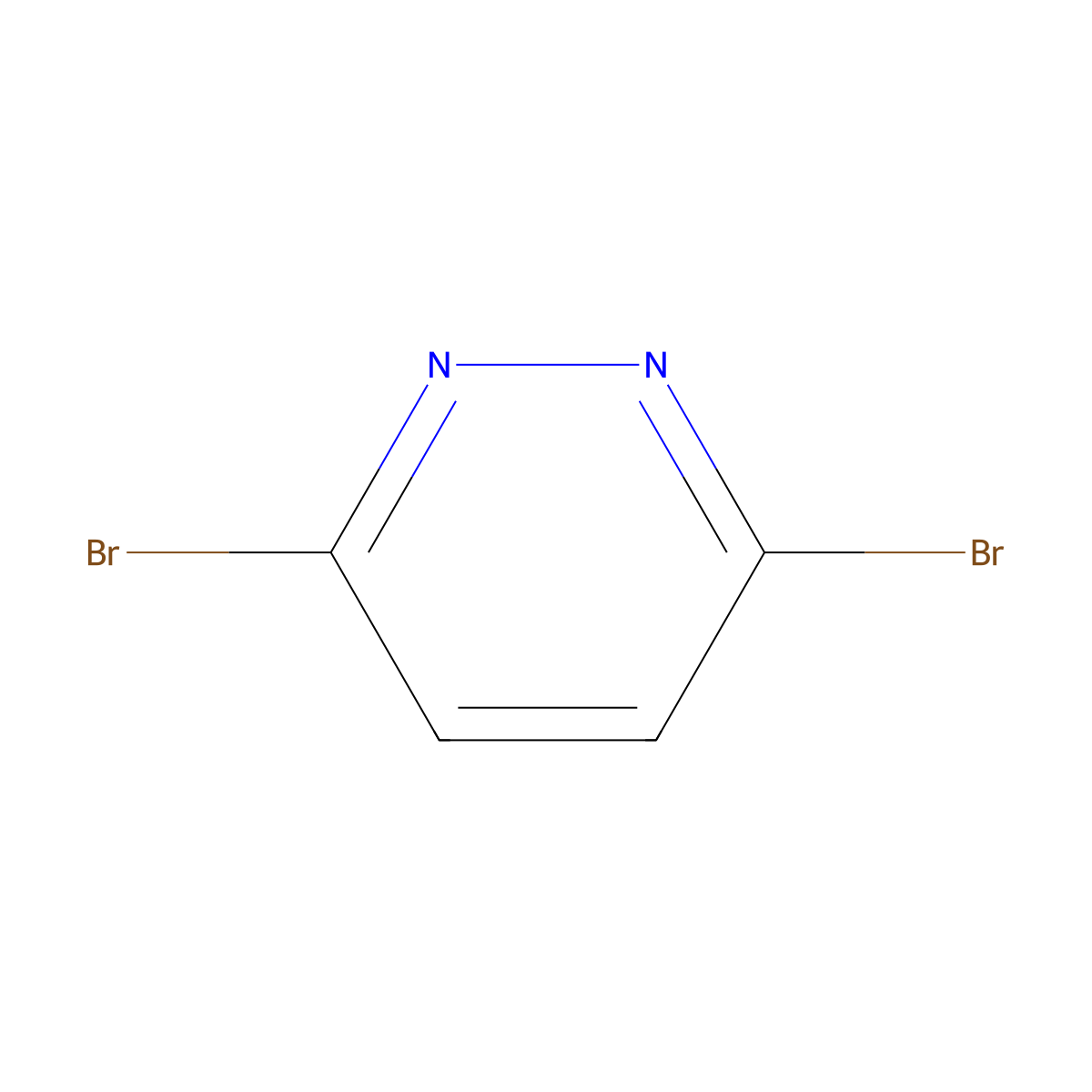 3,6-Dibromopyridazine molecular structure, CAS 17973-86-3