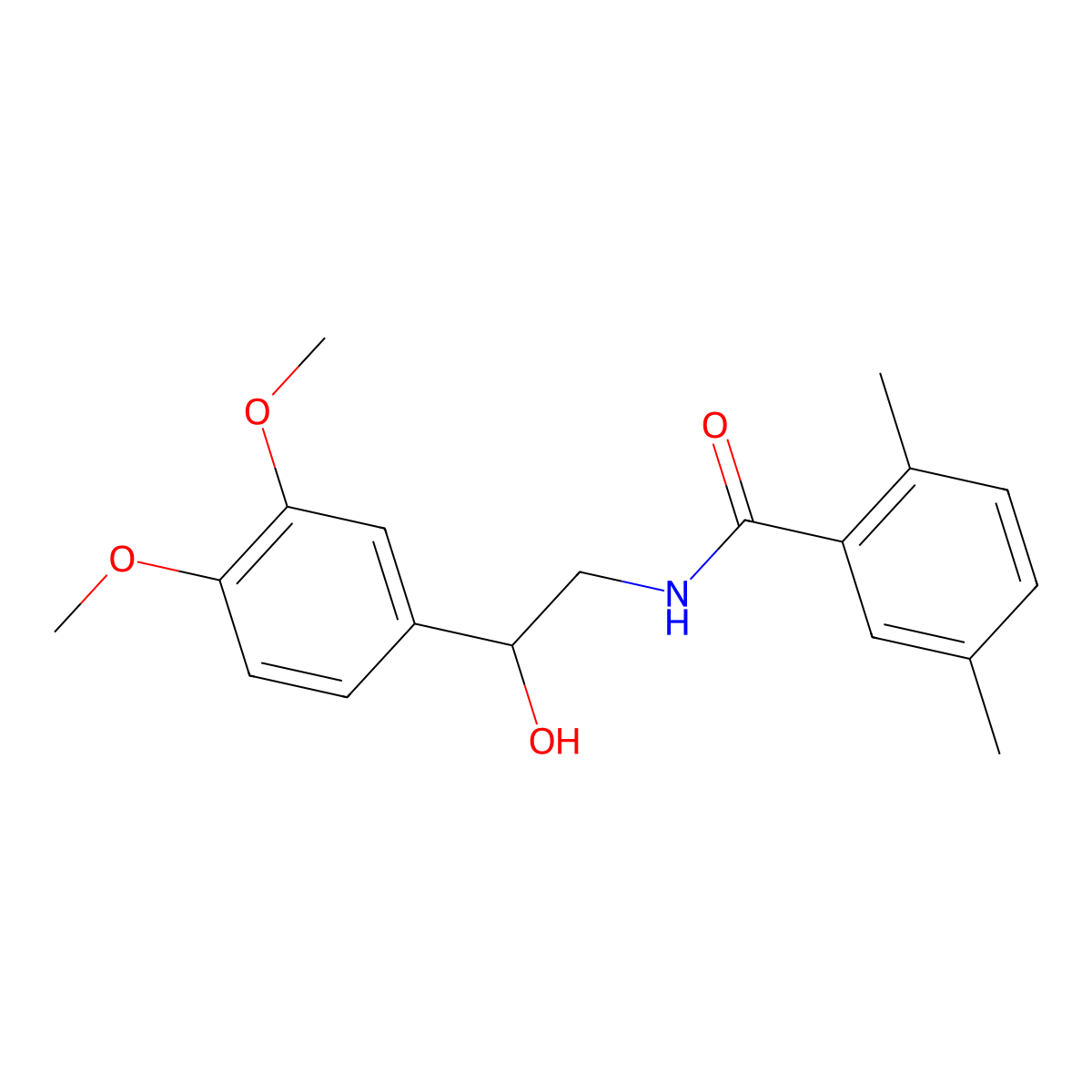 N-[2-(3,4-dimethoxyphenyl)-2-hydroxyethyl]-2,5-dimethylbenzamide molecular structure, CAS 1797300-02-7