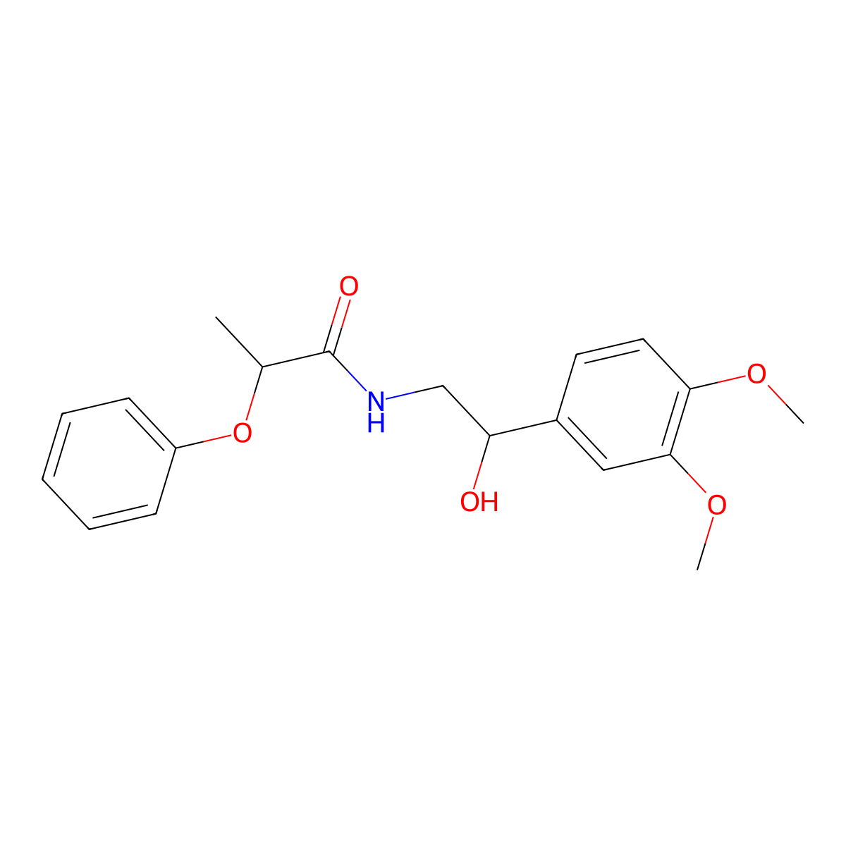 N-[2-(3,4-dimethoxyphenyl)-2-hydroxyethyl]-2-phenoxypropanamide molecular structure, CAS 1797300-08-3
