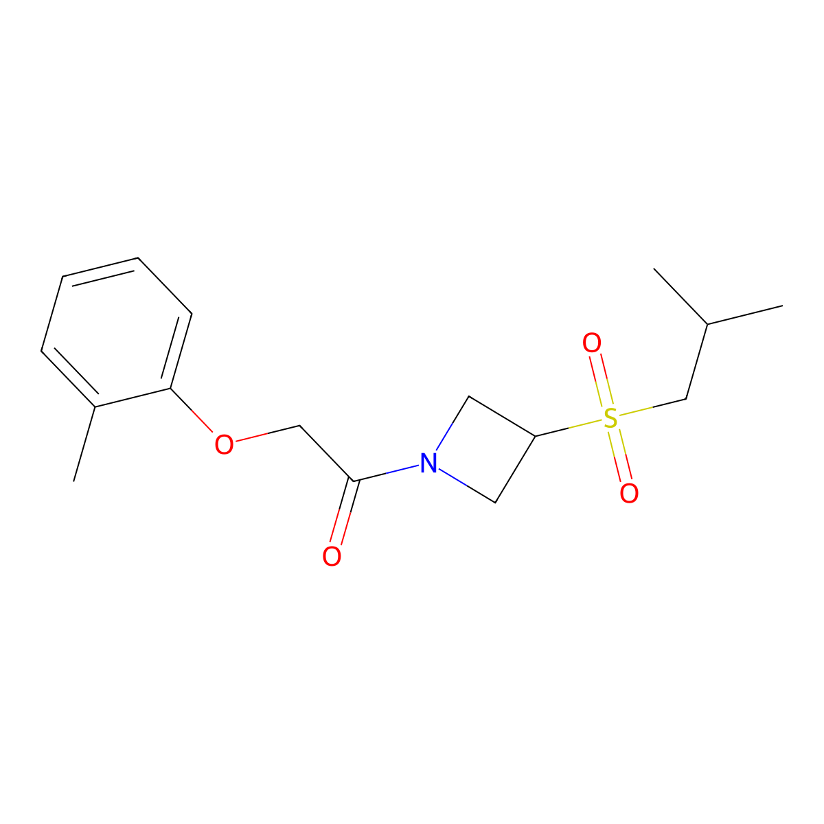 1-(3-(Isobutylsulfonyl)azetidin-1-yl)-2-(o-tolyloxy)ethanone molecular structure, CAS 1797304-21-2