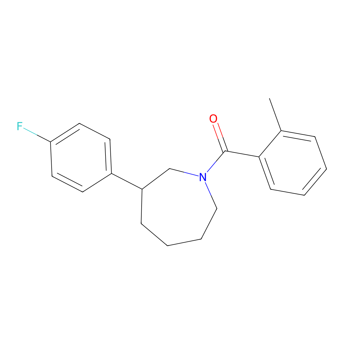 (3-(4-Fluorophenyl)azepan-1-yl)(o-tolyl)methanone molecular structure, CAS 1797304-76-7