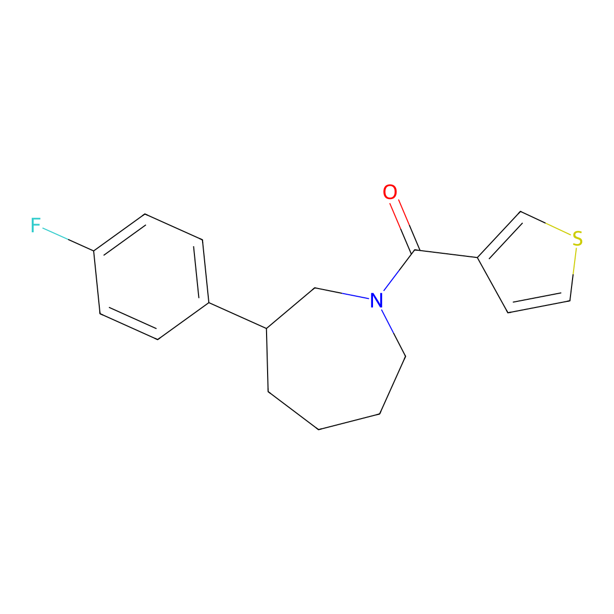 (3-(4-Fluorophenyl)azepan-1-yl)(thiophen-3-yl)methanone molecular structure, CAS 1797304-97-2