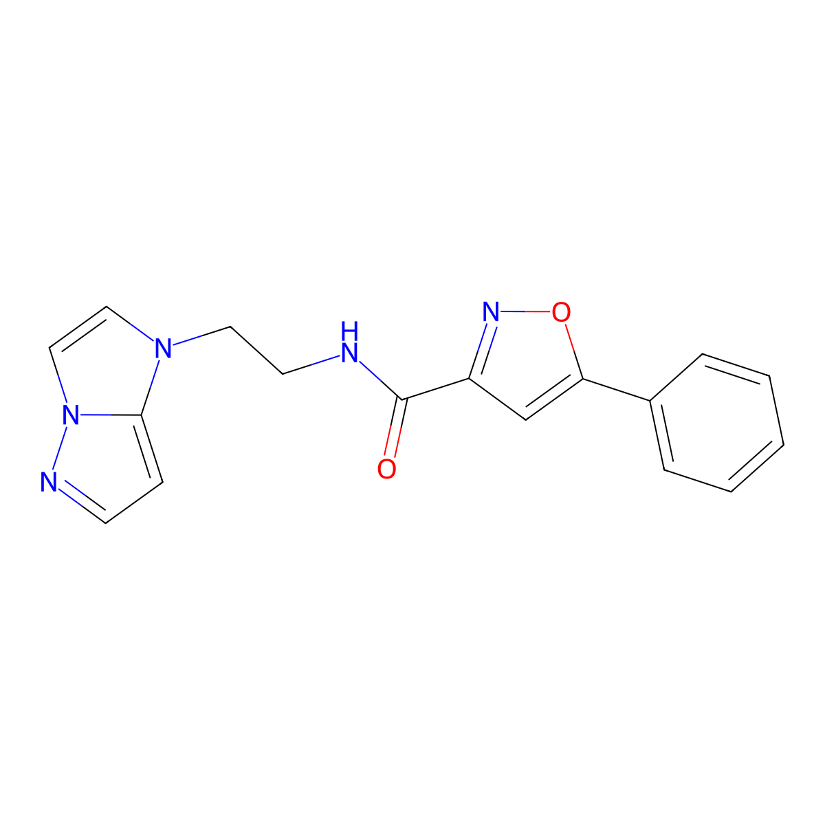 N-(2-(1H-imidazo[1,2-b]pyrazol-1-yl)ethyl)-5-phenylisoxazole-3-carboxamide molecular structure, CAS 1797307-90-4