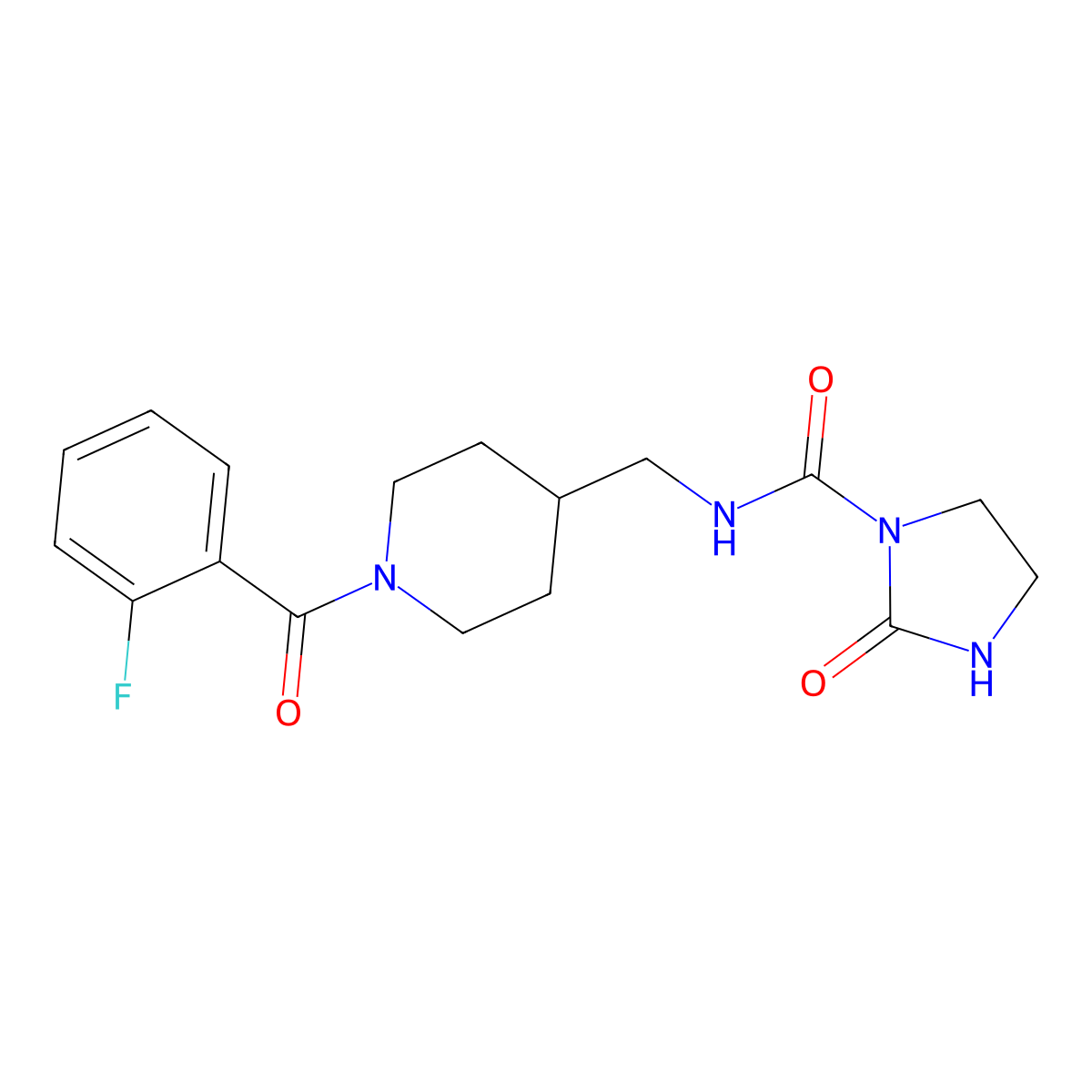 N-{[1-(2-Fluorobenzoyl)piperidin-4-YL]methyl}-2-oxoimidazolidine-1-carboxamide molecular structure, CAS 1797309-16-0