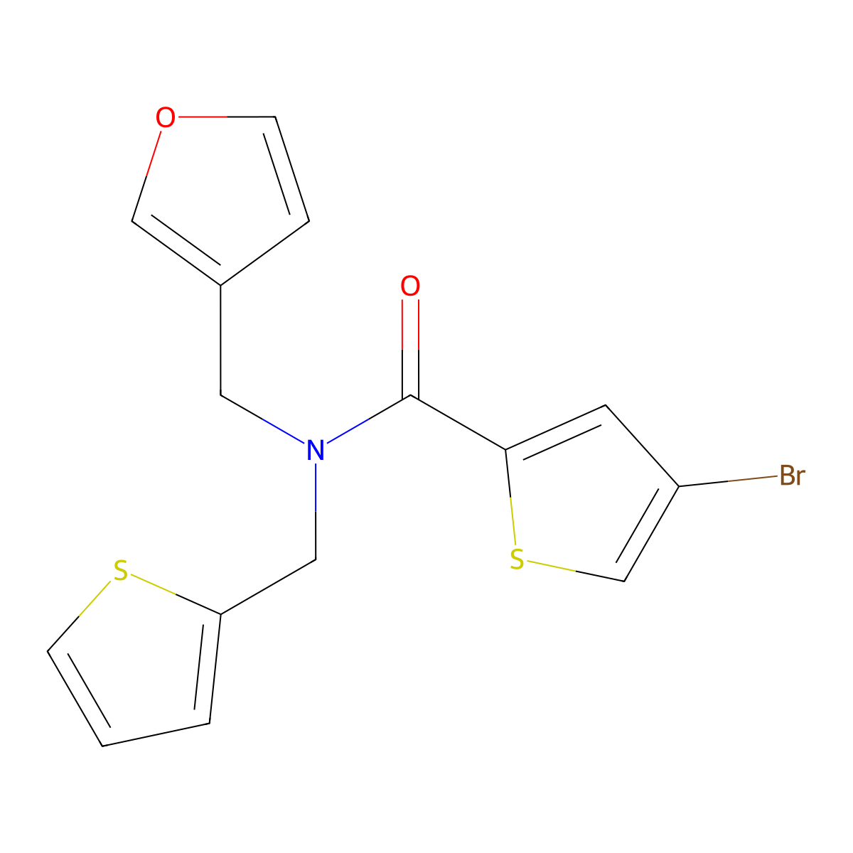 4-bromo-N-(furan-3-ylmethyl)-N-(thiophen-2-ylmethyl)thiophene-2-carboxamide molecular structure, CAS 1797309-88-6