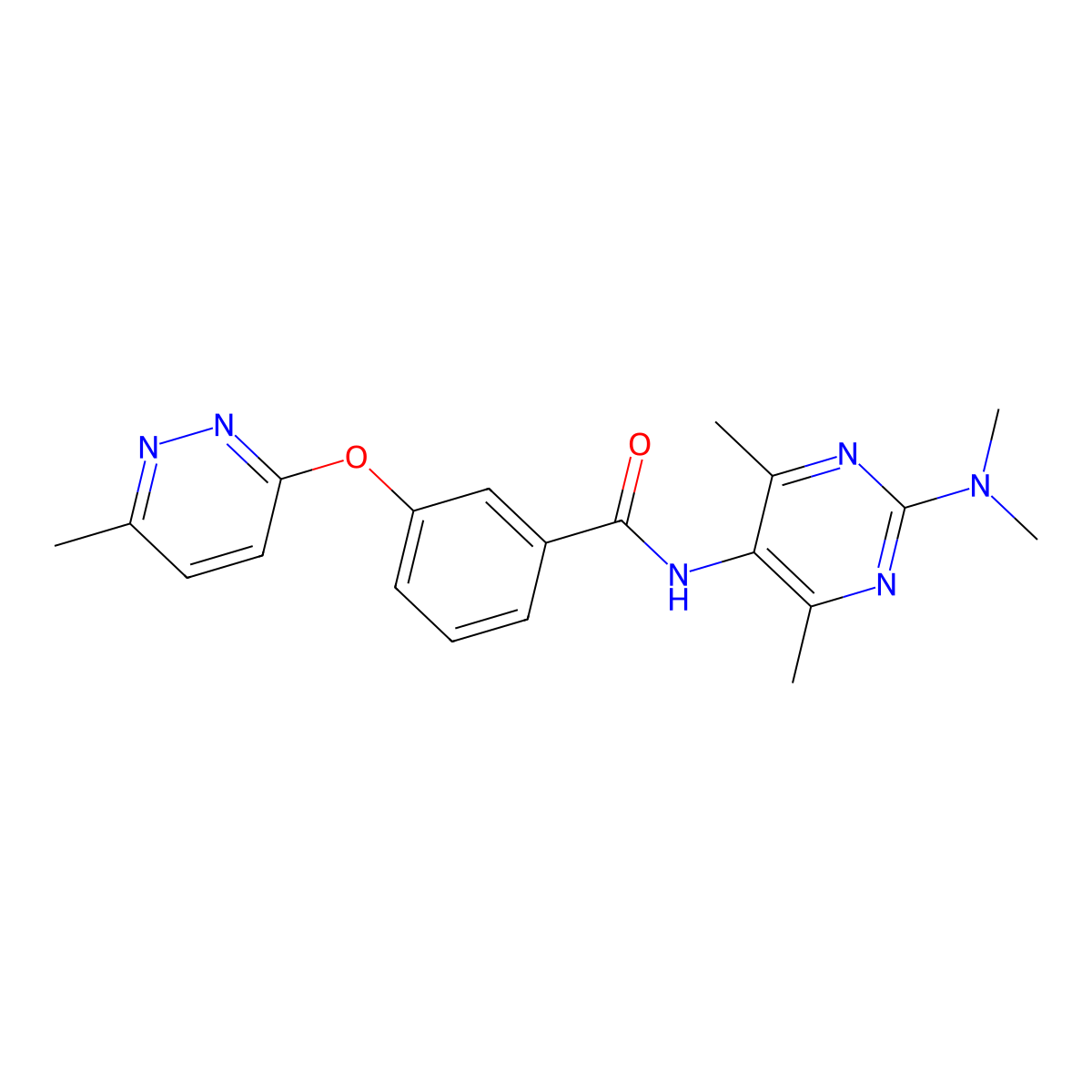 N-[2-(Dimethylamino)-4,6-dimethylpyrimidin-5-YL]-3-[(6-methylpyridazin-3-YL)oxy]benzamide molecular structure, CAS 1797310-44-1