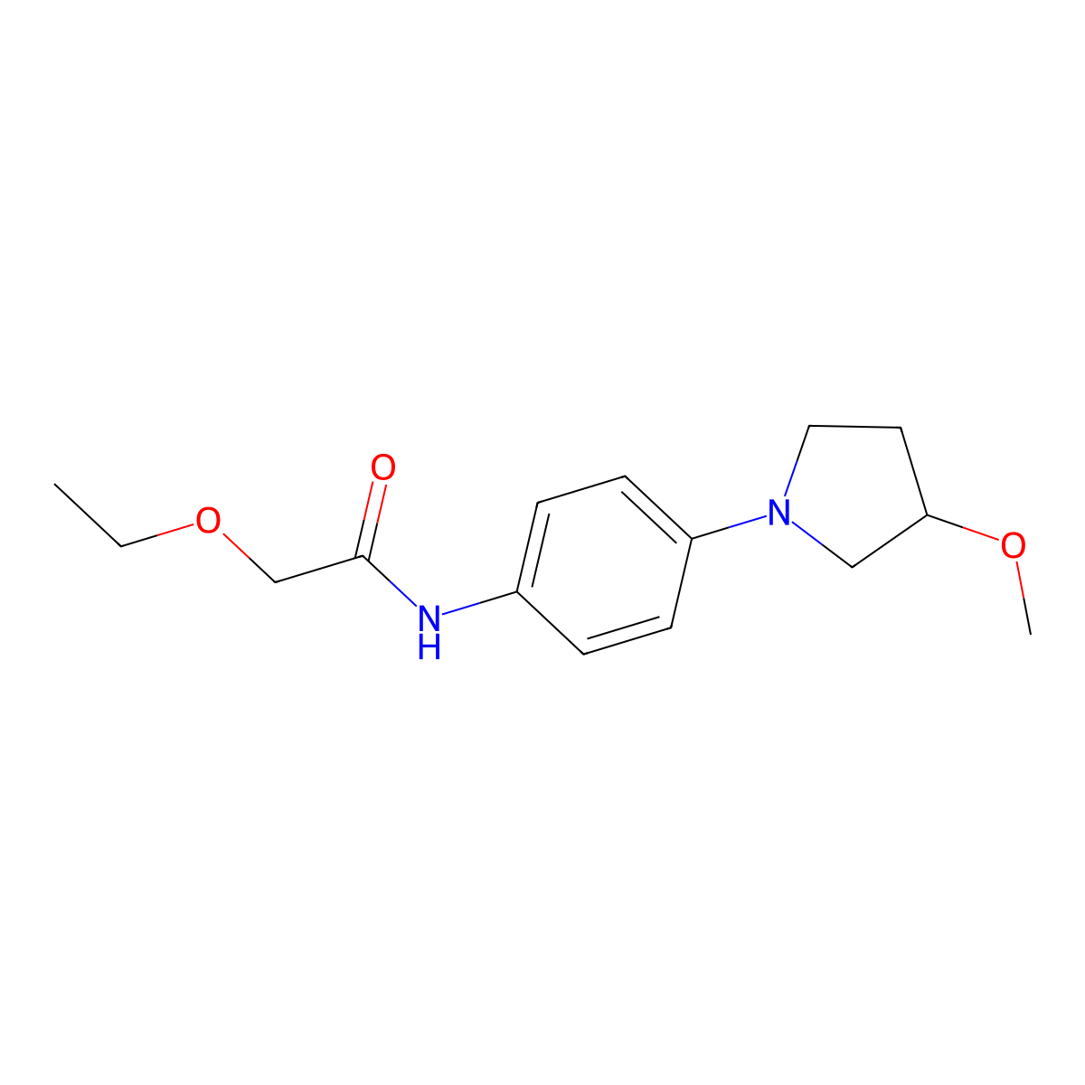 2-Ethoxy-N-[4-(3-methoxypyrrolidin-1-YL)phenyl]acetamide molecular structure, CAS 1797317-78-2