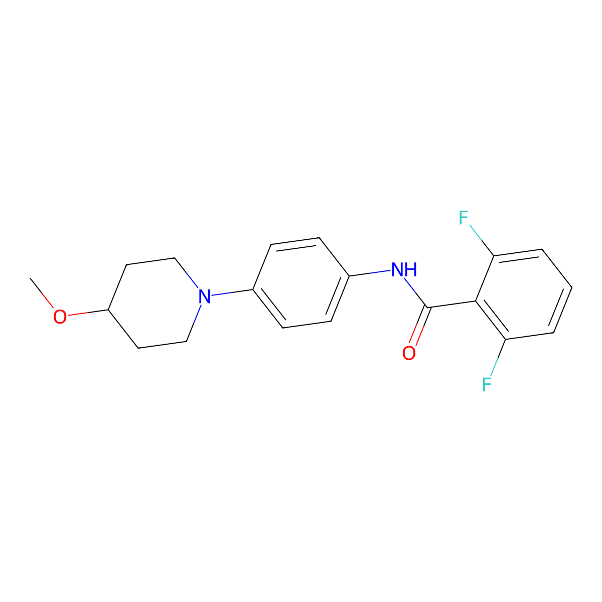 2,6-Difluoro-N-[4-(4-methoxypiperidin-1-YL)phenyl]benzamide molecular structure, CAS 1797318-20-7
