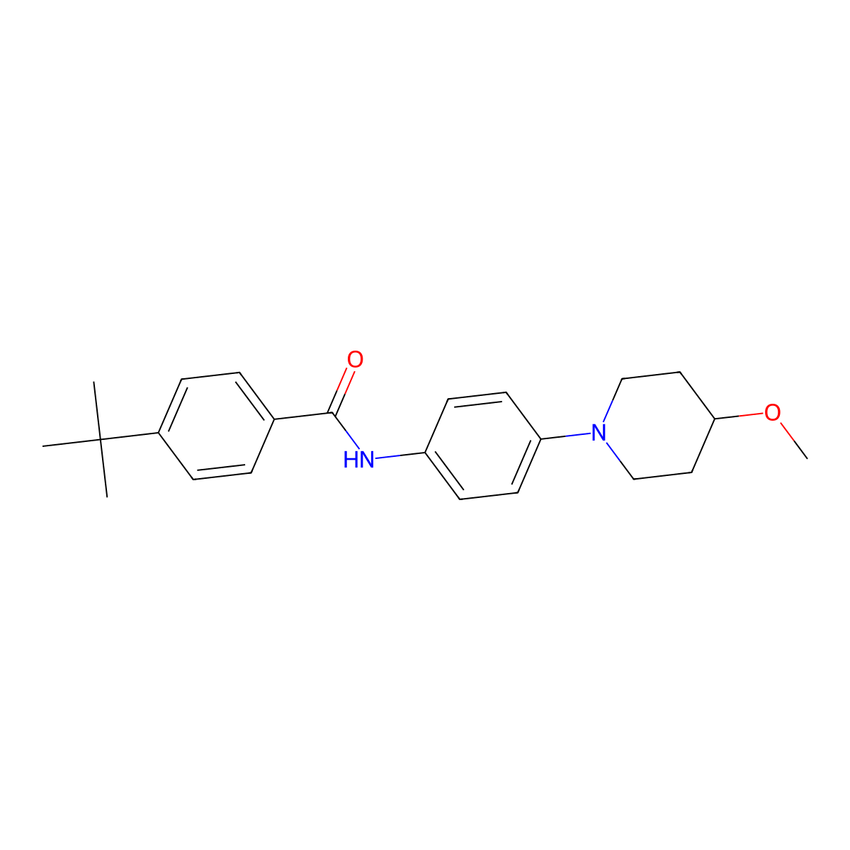 4-(tert-butyl)-N-(4-(4-methoxypiperidin-1-yl)phenyl)benzamide molecular structure, CAS 1797318-21-8