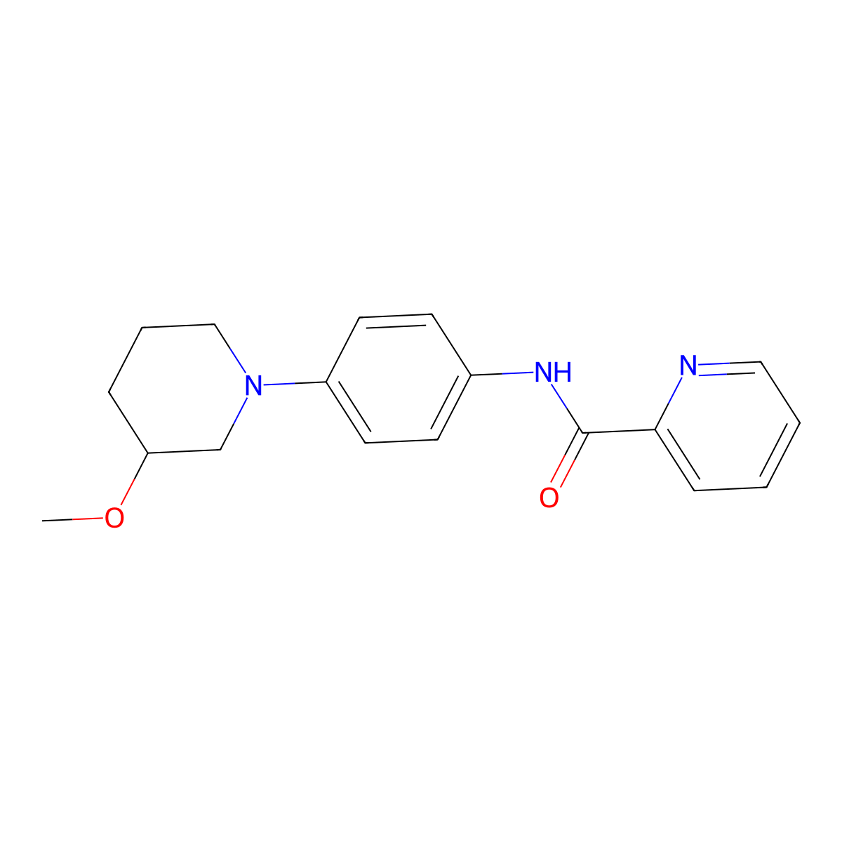 N-(4-(3-methoxypiperidin-1-yl)phenyl)picolinamide molecular structure, CAS 1797318-44-5