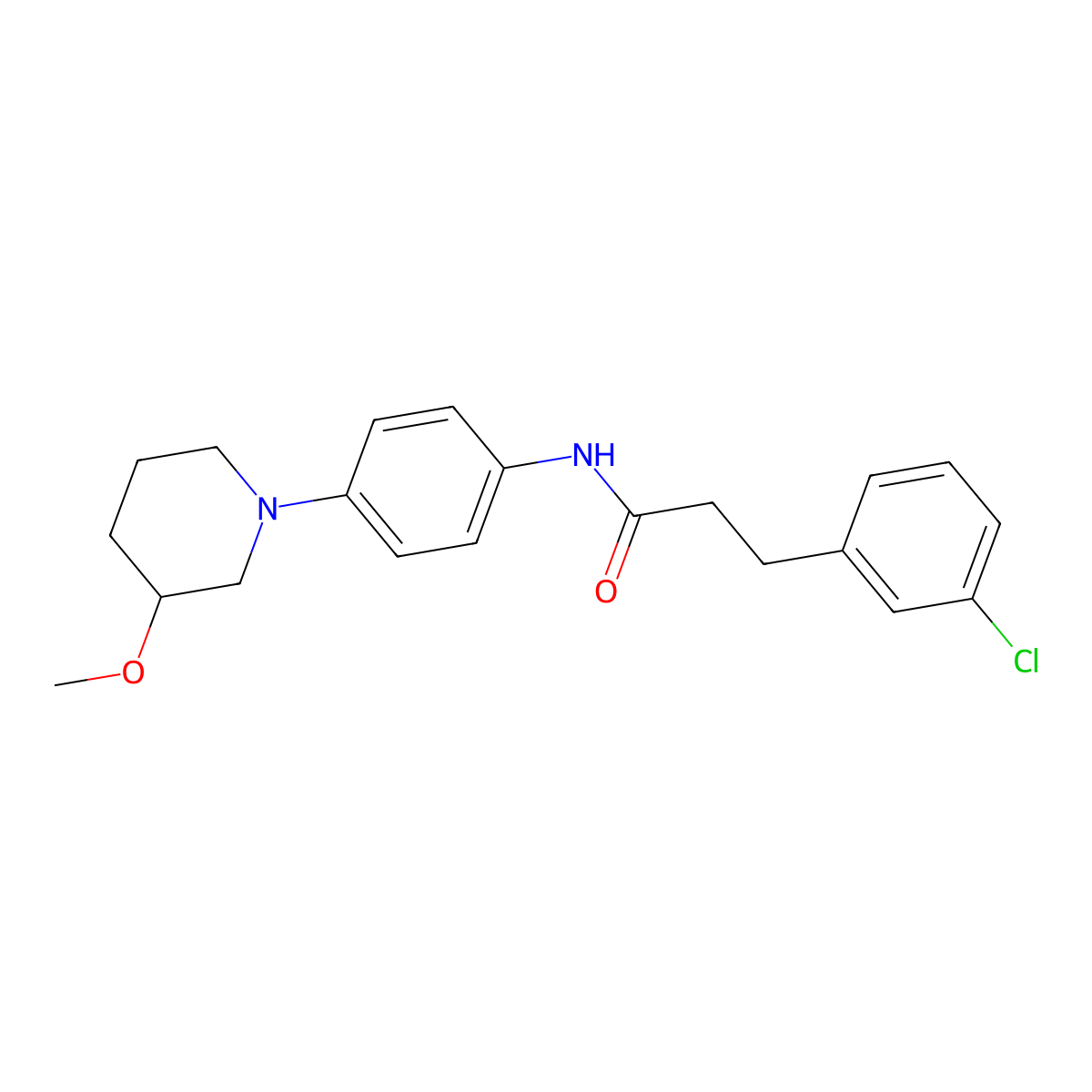 3-(3-Chlorophenyl)-N-[4-(3-methoxypiperidin-1-YL)phenyl]propanamide molecular structure, CAS 1797318-59-2