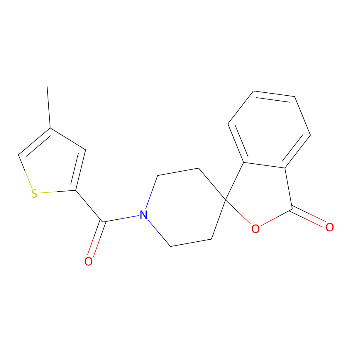 1'-(4-methylthiophene-2-carbonyl)-3H-spiro[2-benzofuran-1,4'-piperidine]-3-one molecular structure, CAS 1797318-92-3