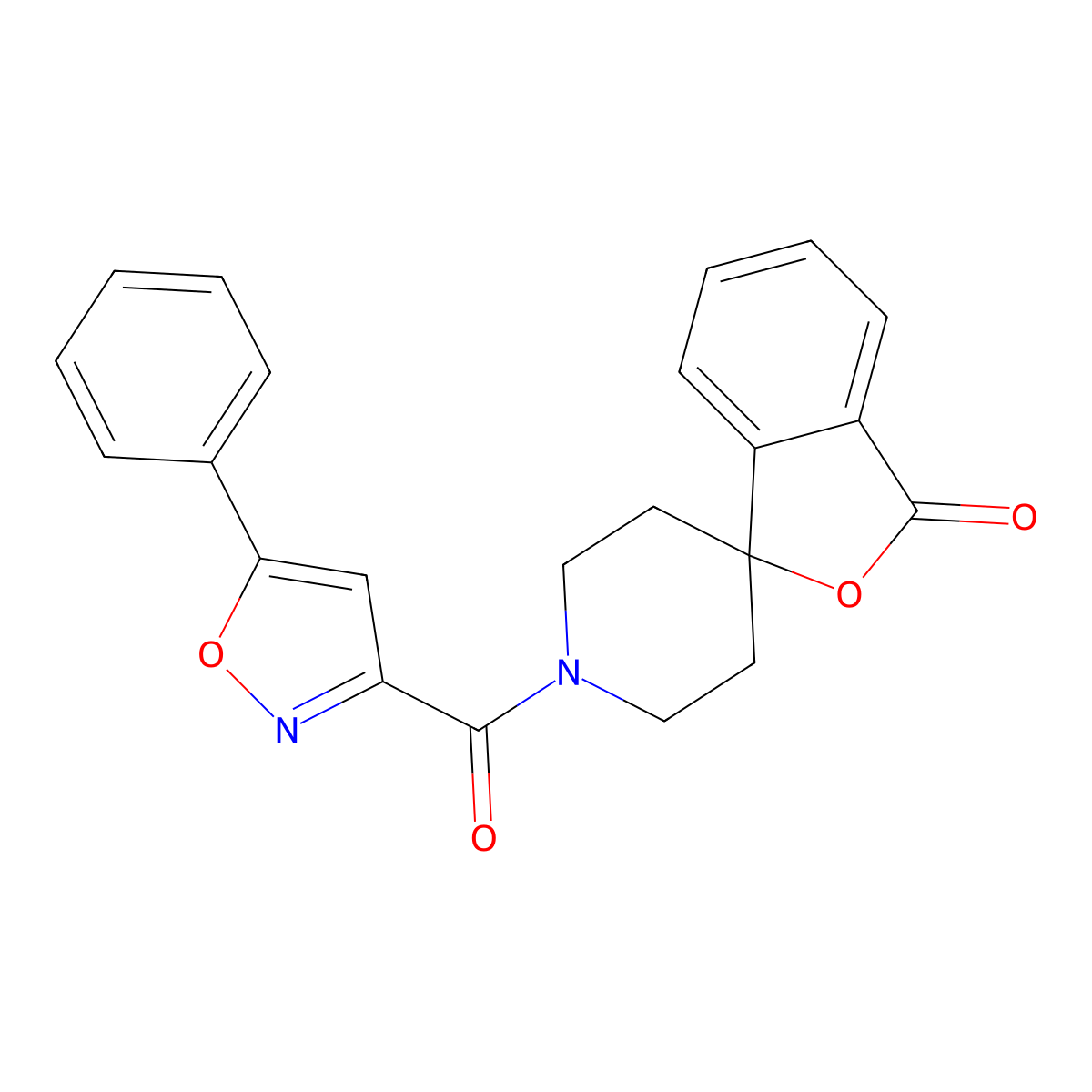 1'-(5-phenylisoxazole-3-carbonyl)-3H-spiro[isobenzofuran-1,4'-piperidin]-3-one molecular structure, CAS 1797319-06-2