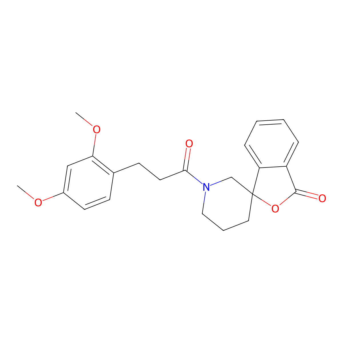 1'-(3-(2,4-dimethoxyphenyl)propanoyl)-3H-spiro[isobenzofuran-1,3'-piperidin]-3-one molecular structure, CAS 1797319-32-4