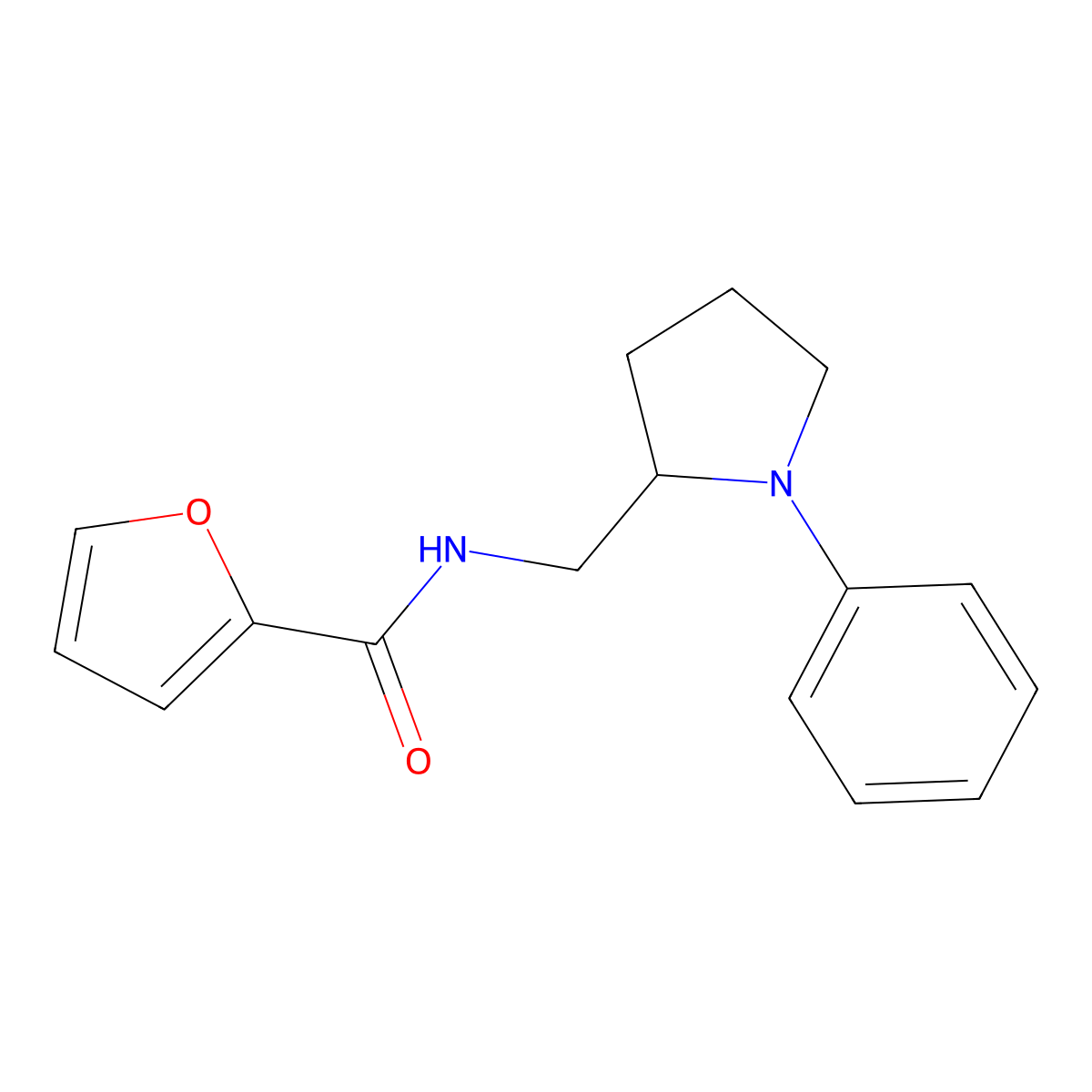 N-[(1-phenylpyrrolidin-2-yl)methyl]furan-2-carboxamide molecular structure, CAS 1797319-41-5