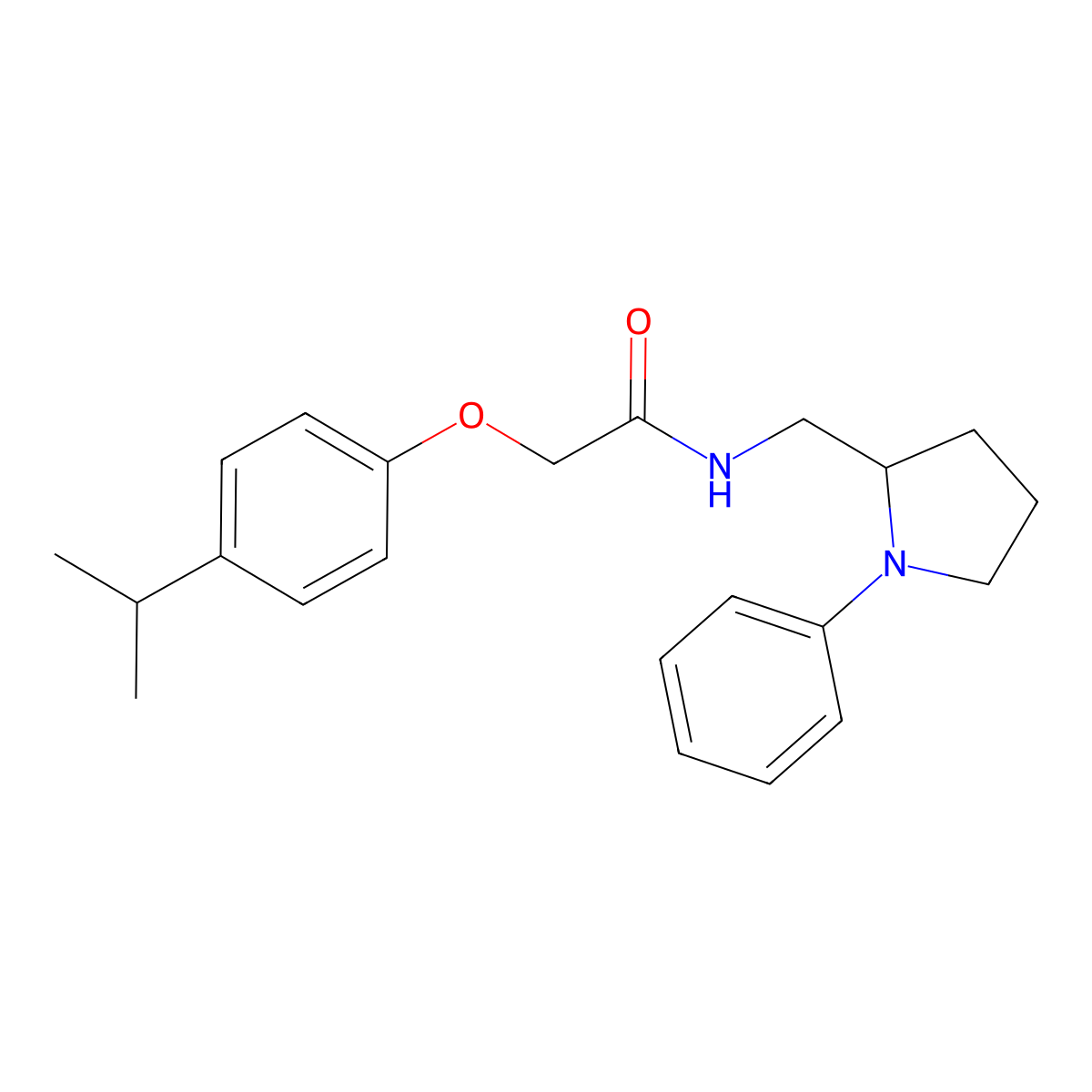 2-(4-isopropylphenoxy)-N-((1-phenylpyrrolidin-2-yl)methyl)acetamide molecular structure, CAS 1797319-58-4
