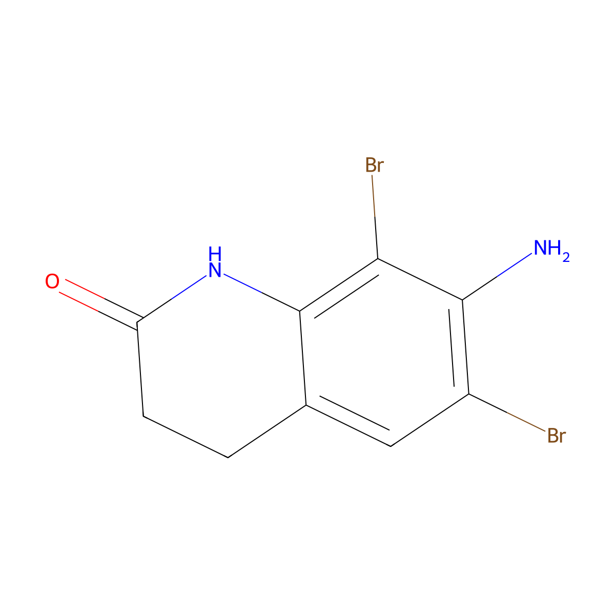 7-Amino-6,8-dibromo-1,2,3,4-tetrahydroquinolin-2-one molecular structure, CAS 1797320-23-0