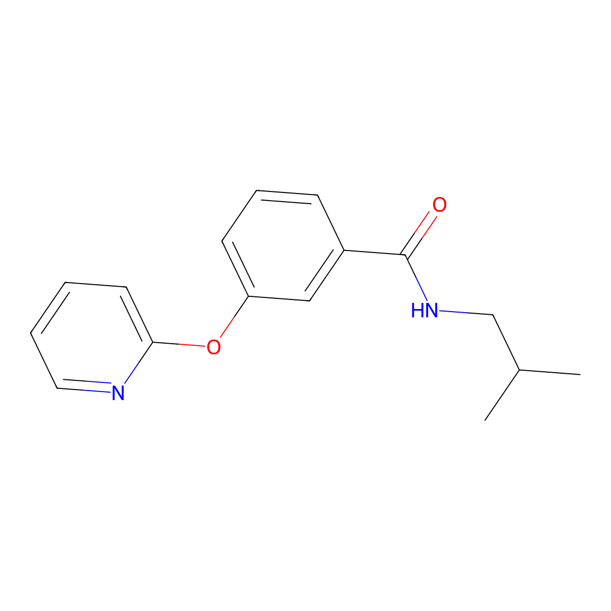 N-isobutyl-3-(pyridin-2-yloxy)benzamide molecular structure, CAS 1797320-39-8