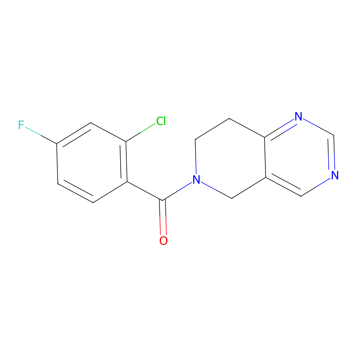 (2-chloro-4-fluorophenyl)(7,8-dihydropyrido[4,3-d]pyrimidin-6(5H)-yl)methanone molecular structure, CAS 1797321-43-7