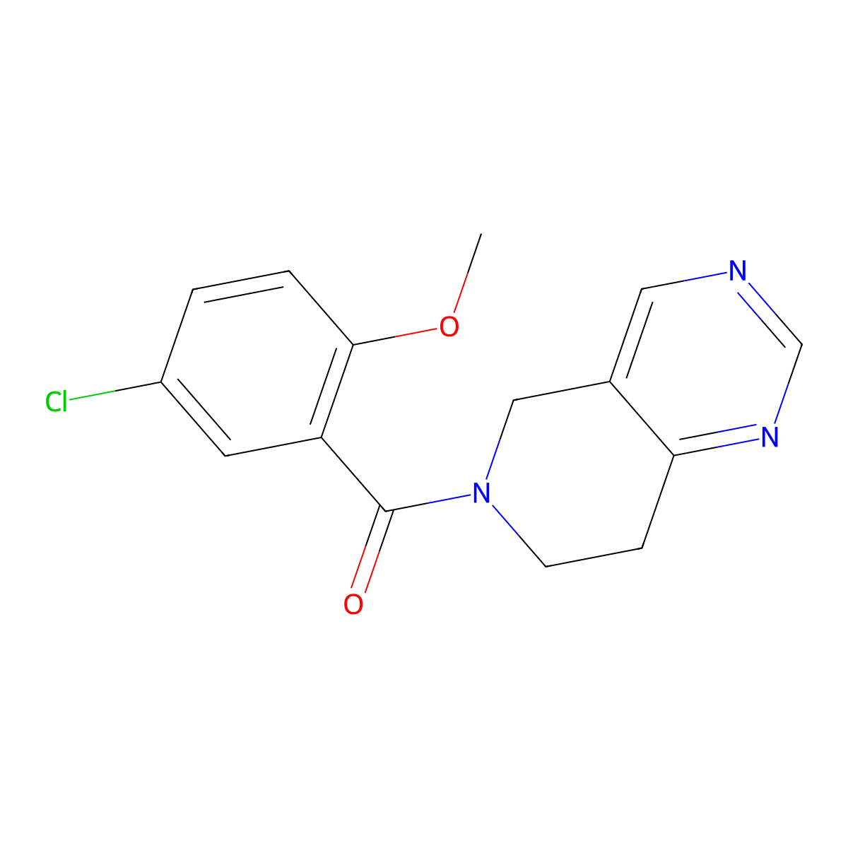 (5-chloro-2-methoxyphenyl)(7,8-dihydropyrido[4,3-d]pyrimidin-6(5H)-yl)methanone molecular structure, CAS 1797321-46-0